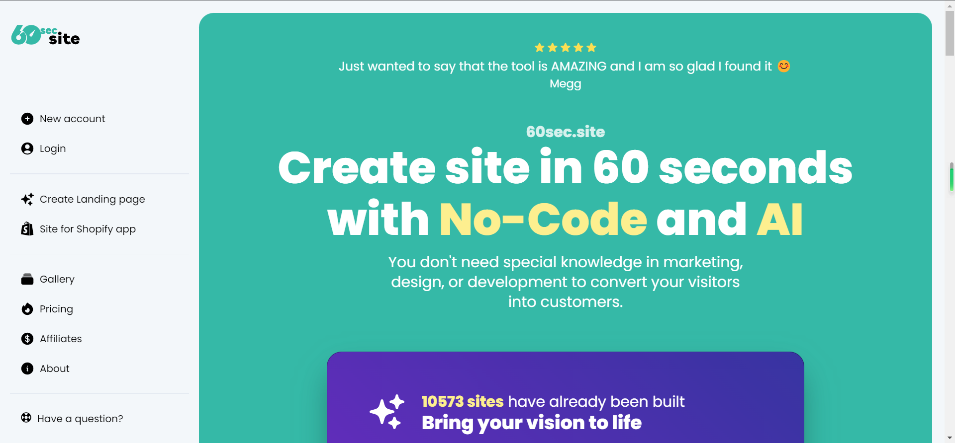 60sec.site screenshot