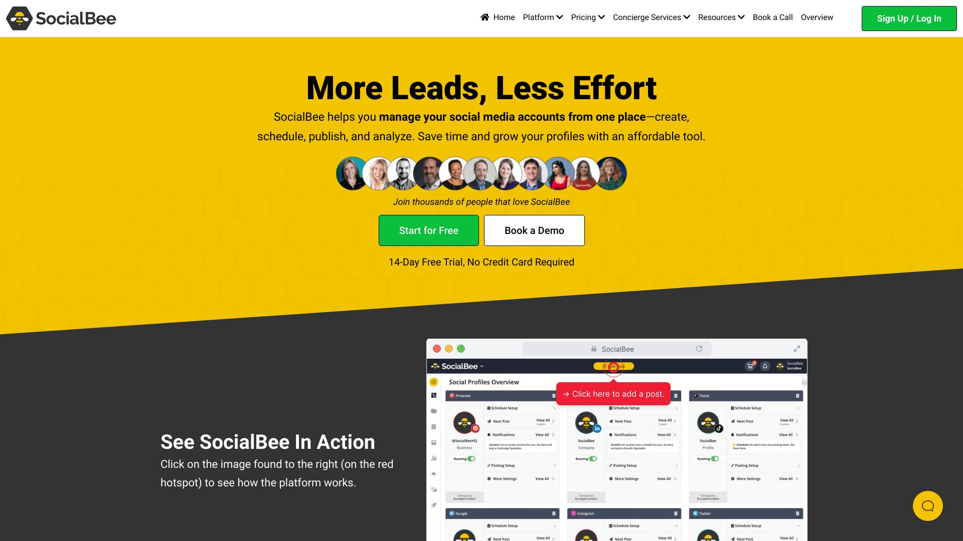 SocialBee screenshot