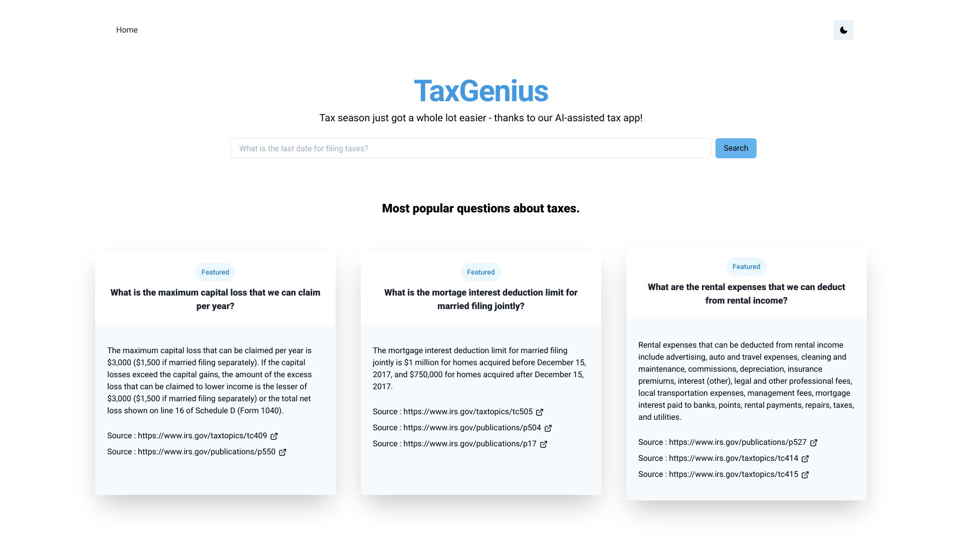 TaxGenius screenshot