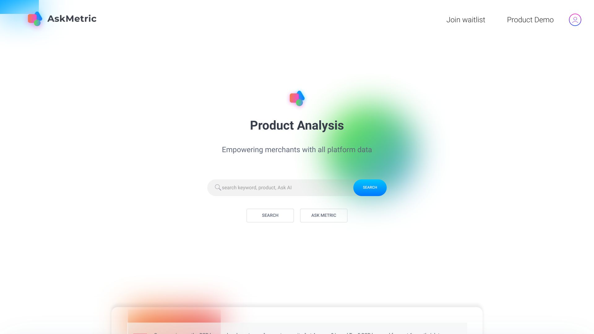 AskMetric screenshot
