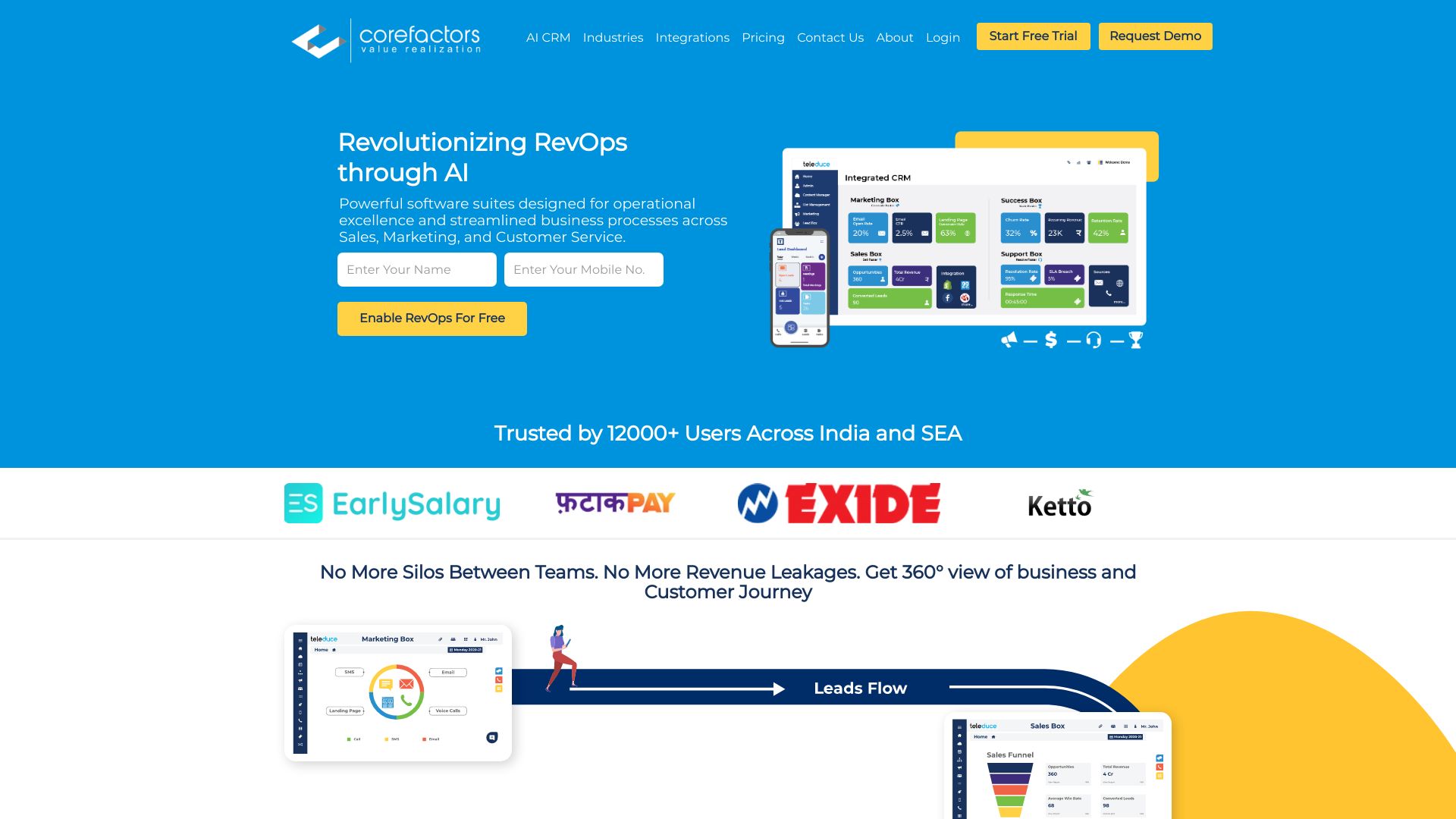 Corefactors AI CRM screenshot