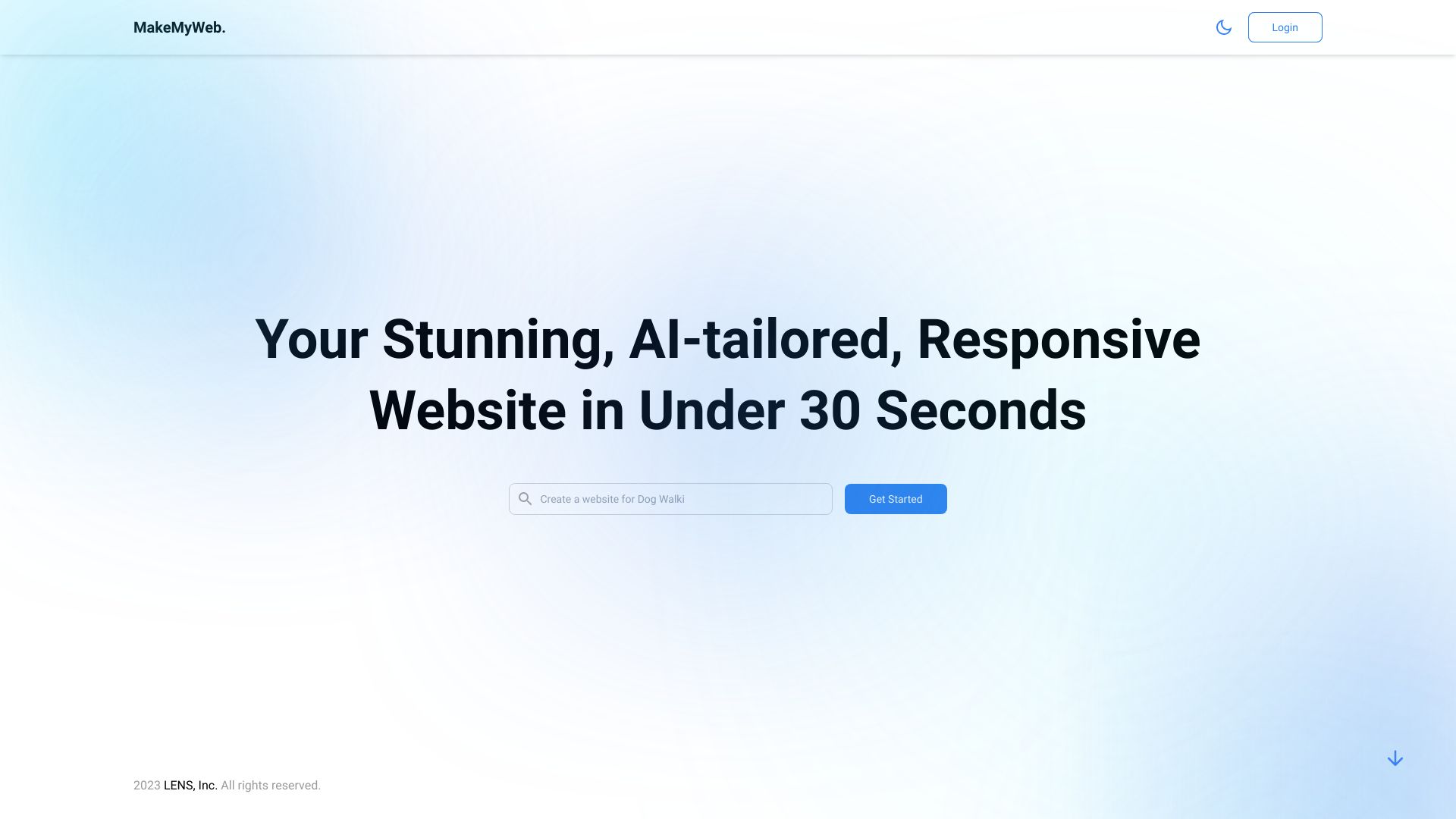 MakeMyWeb.ai screenshot