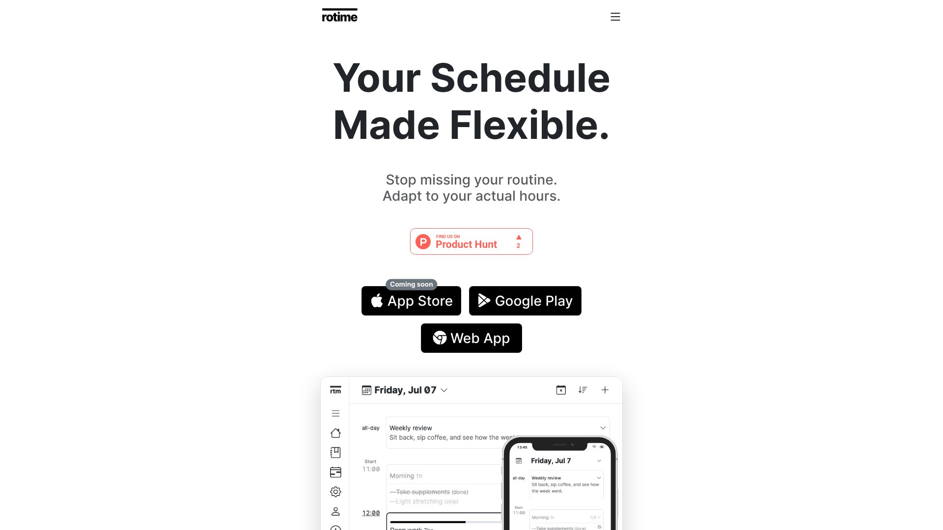 rotime screenshot
