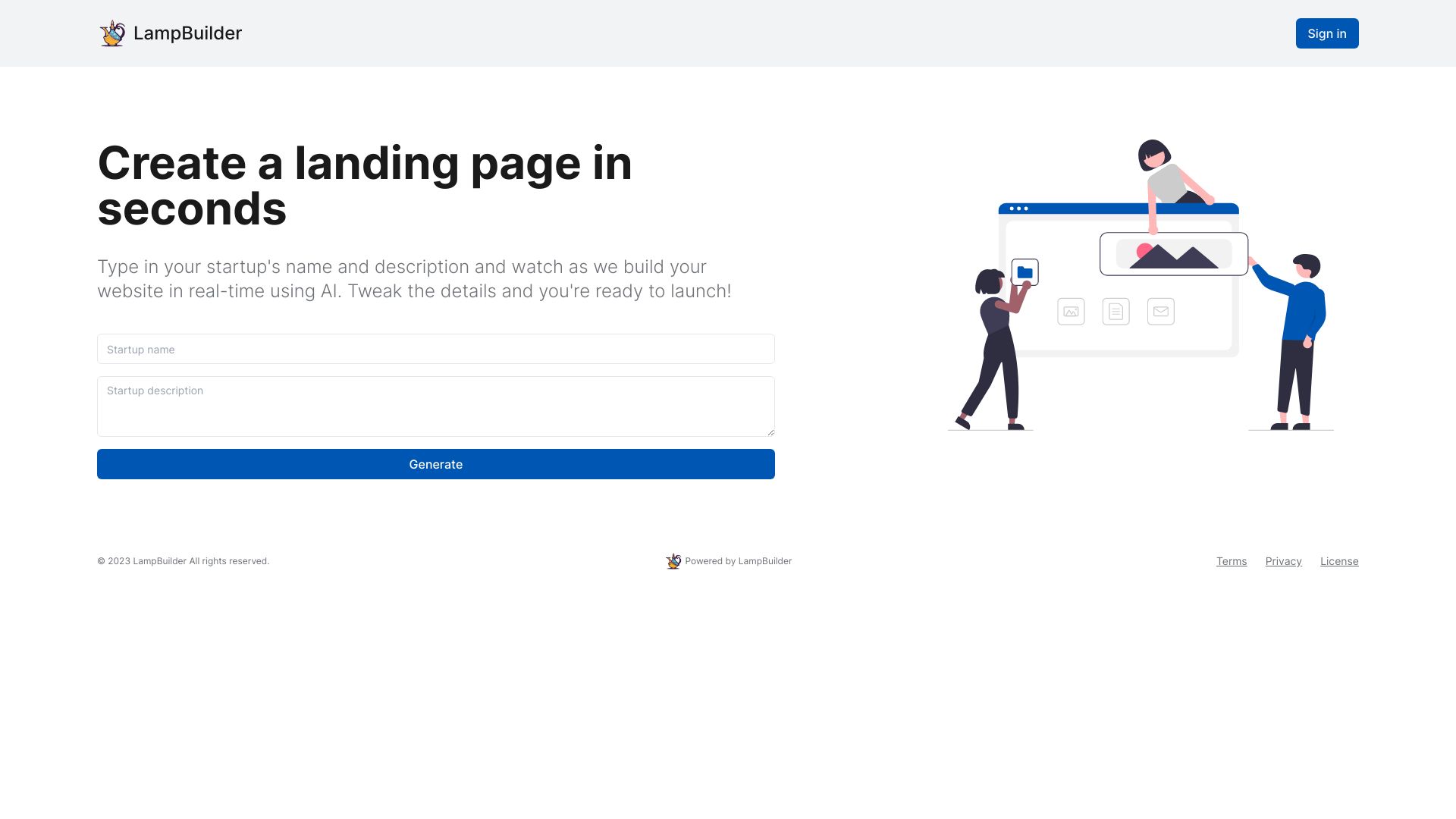 LampBuilder screenshot