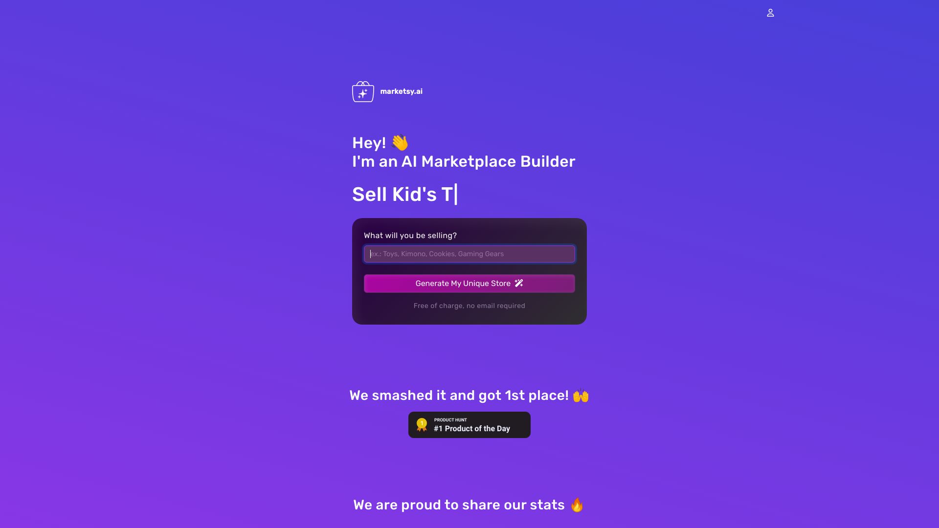 Marketsy.ai screenshot