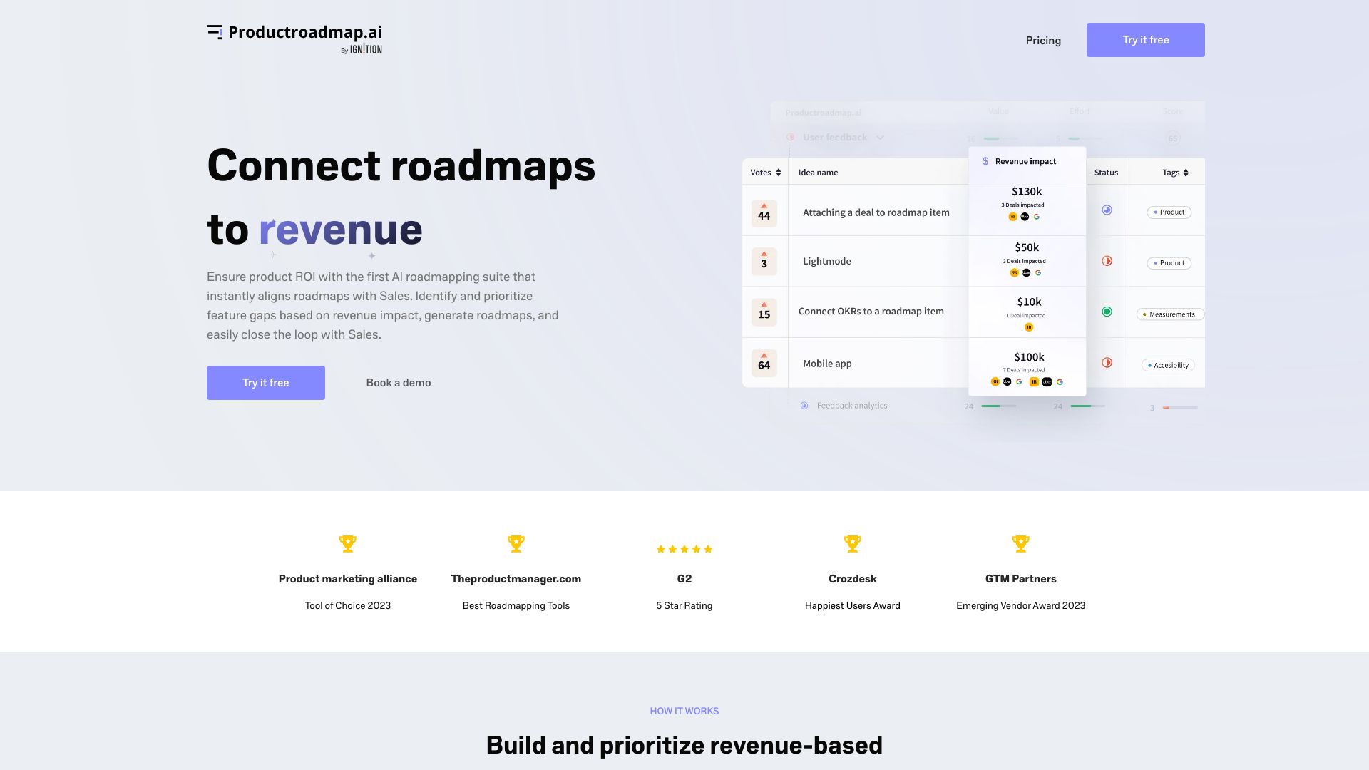 ProductRoadmap.ai screenshot