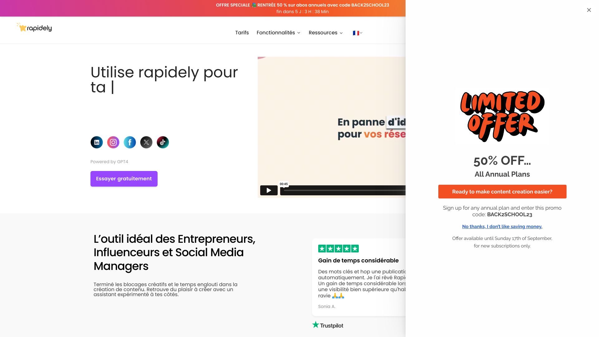 Rapidely screenshot
