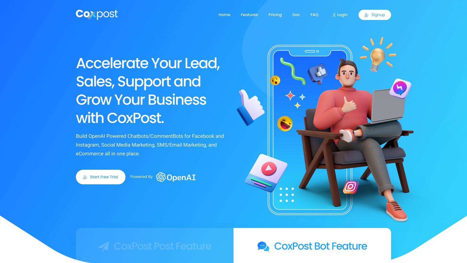 CoxPost screenshot