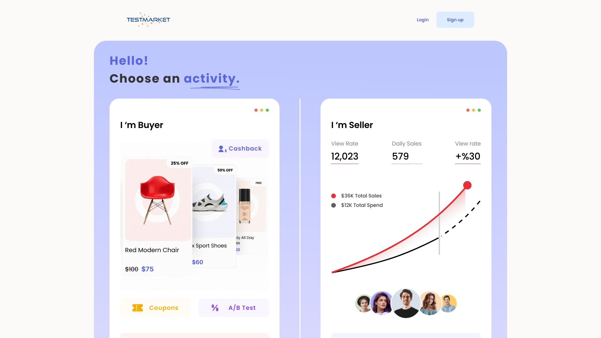 Testmarket screenshot