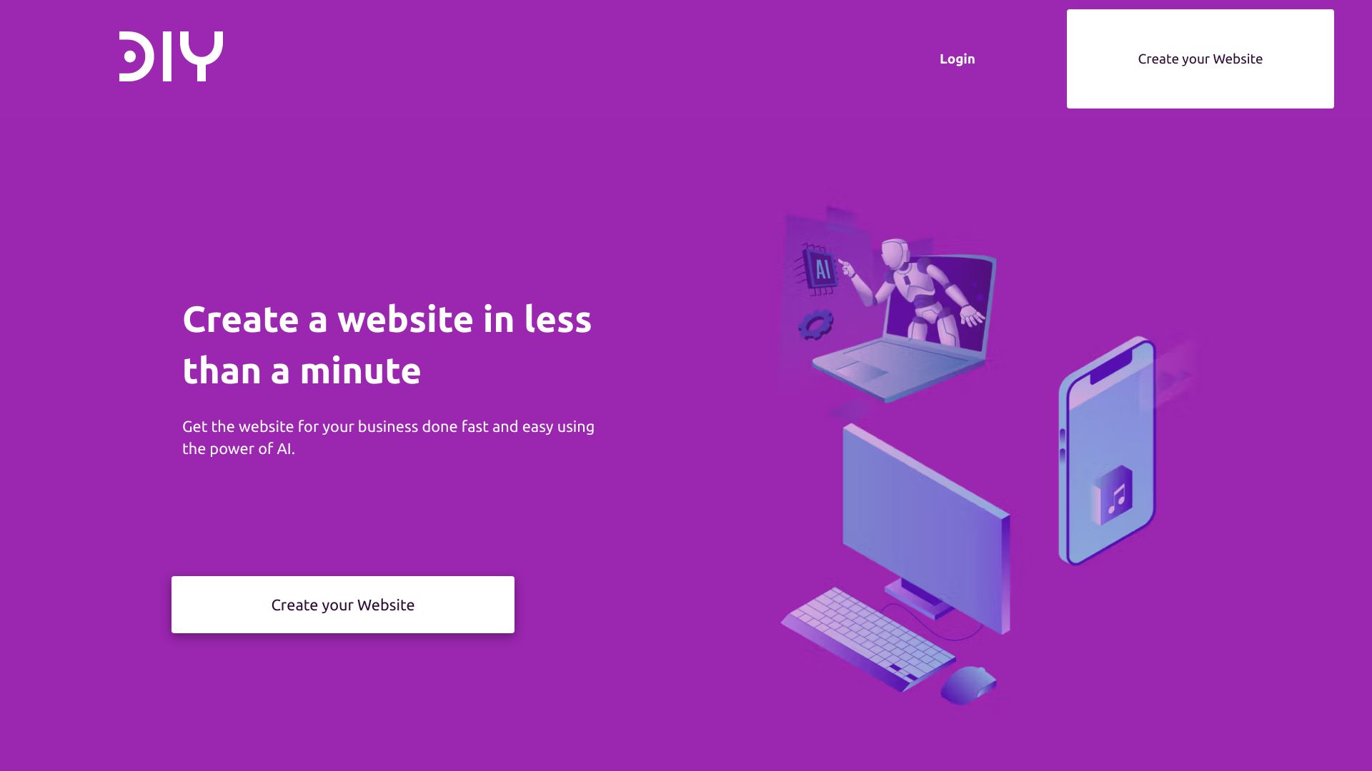 DIY Websites screenshot