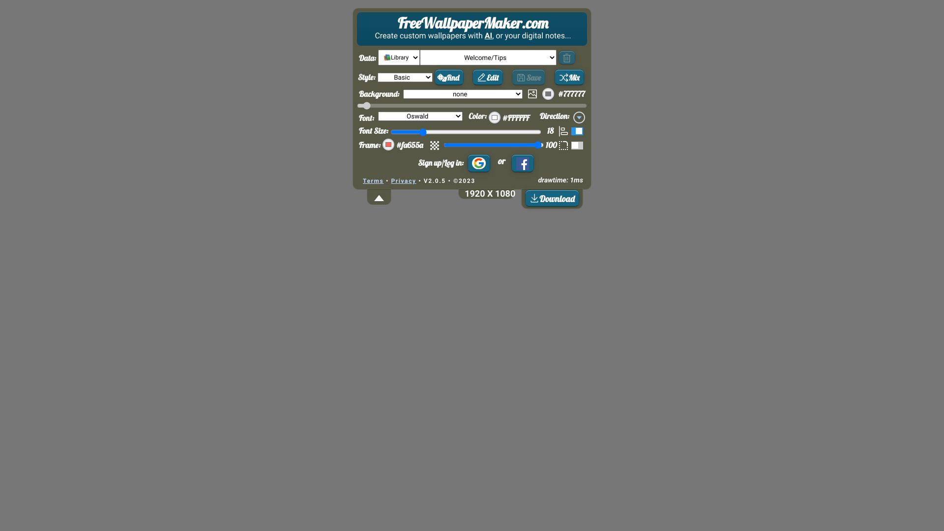 FreeWallpaperMaker.com screenshot