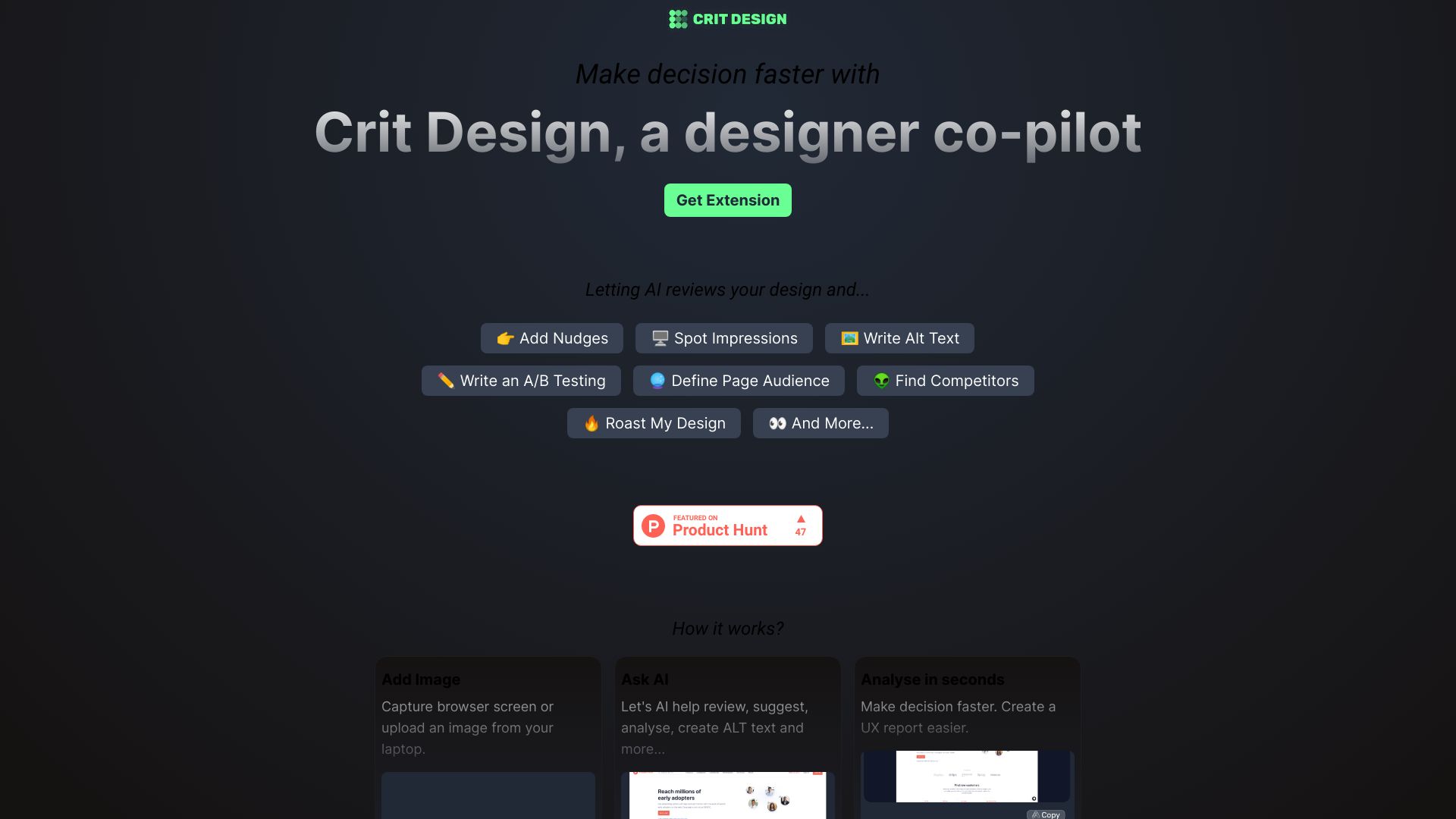 Crit Design screenshot