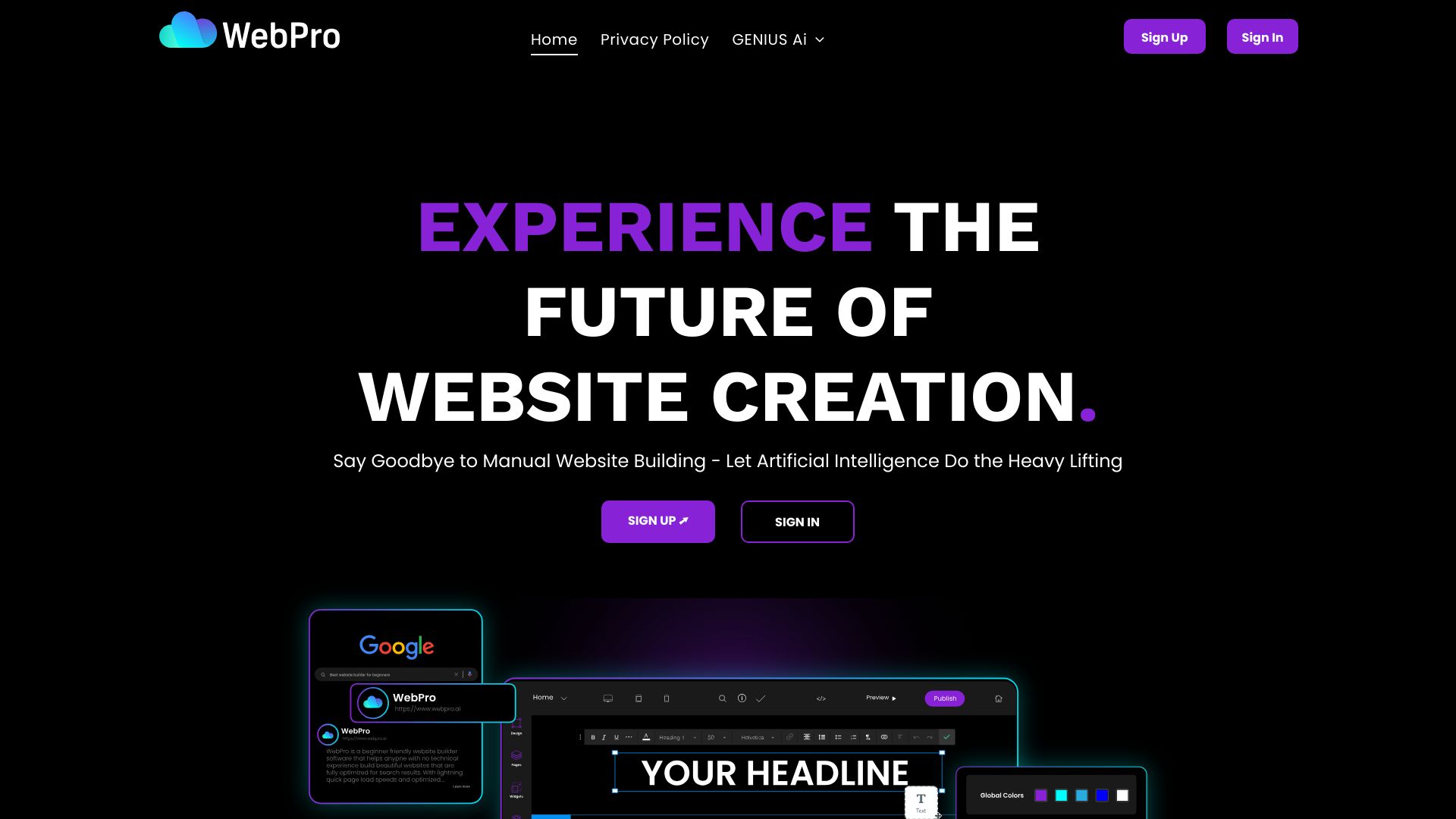 WebPro.ai screenshot