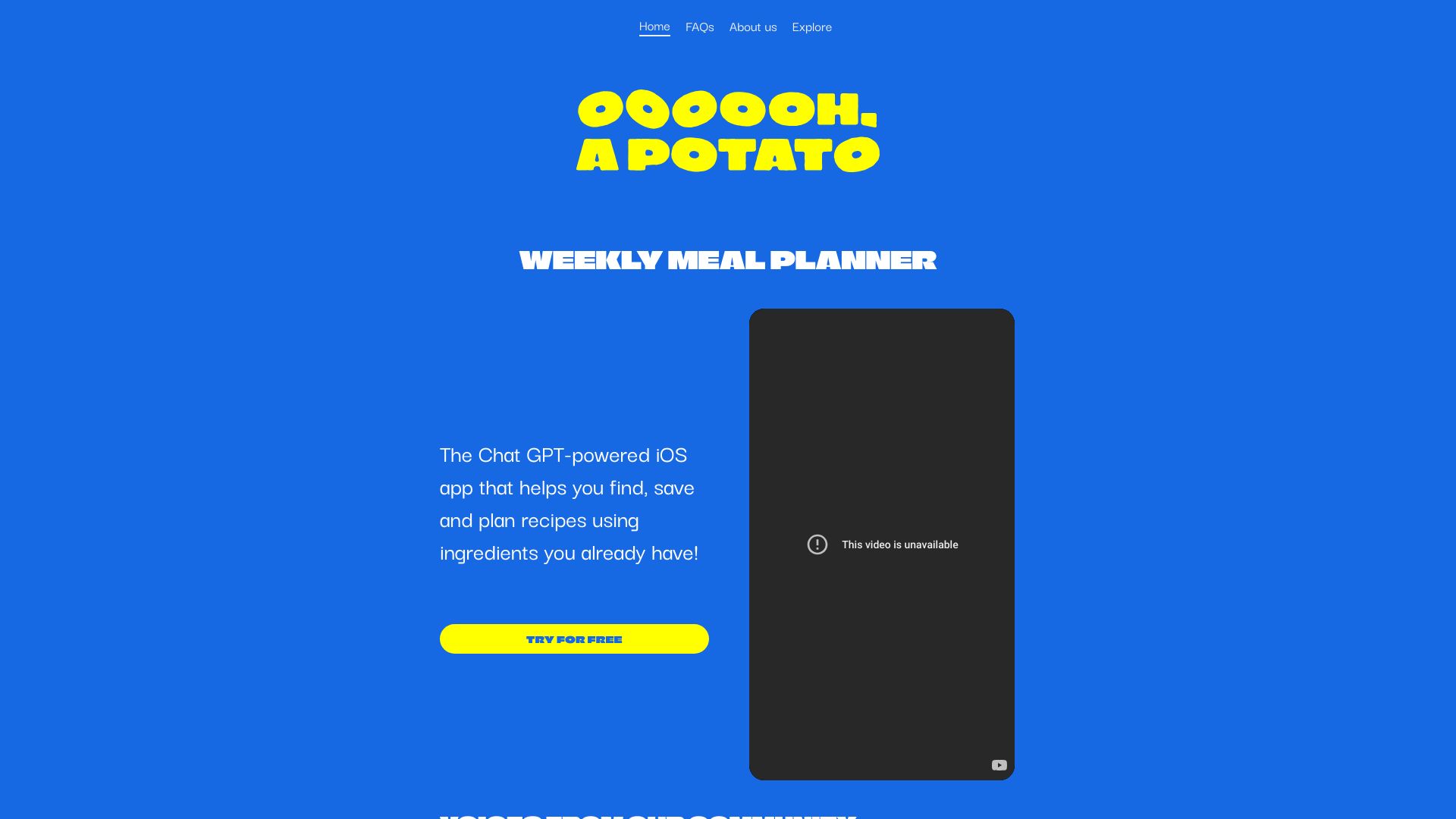 OH, a potato! screenshot