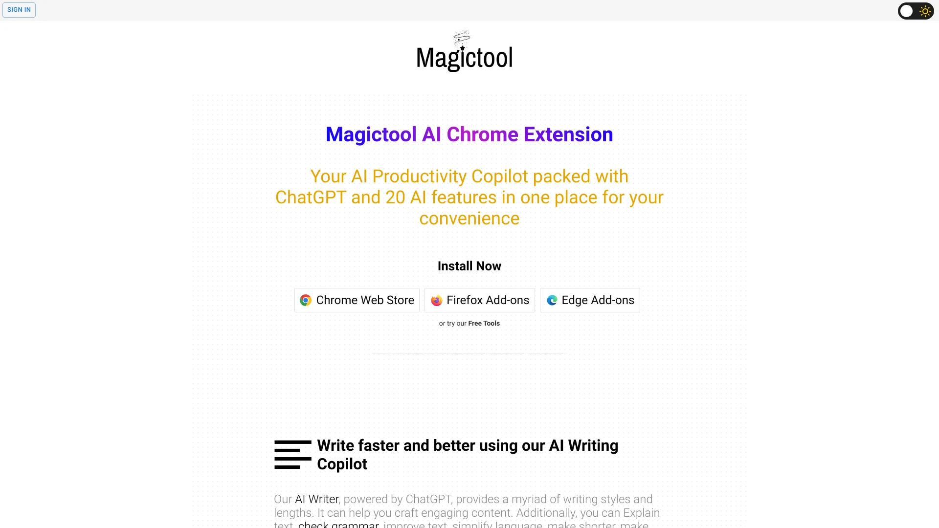 Magictool AI screenshot