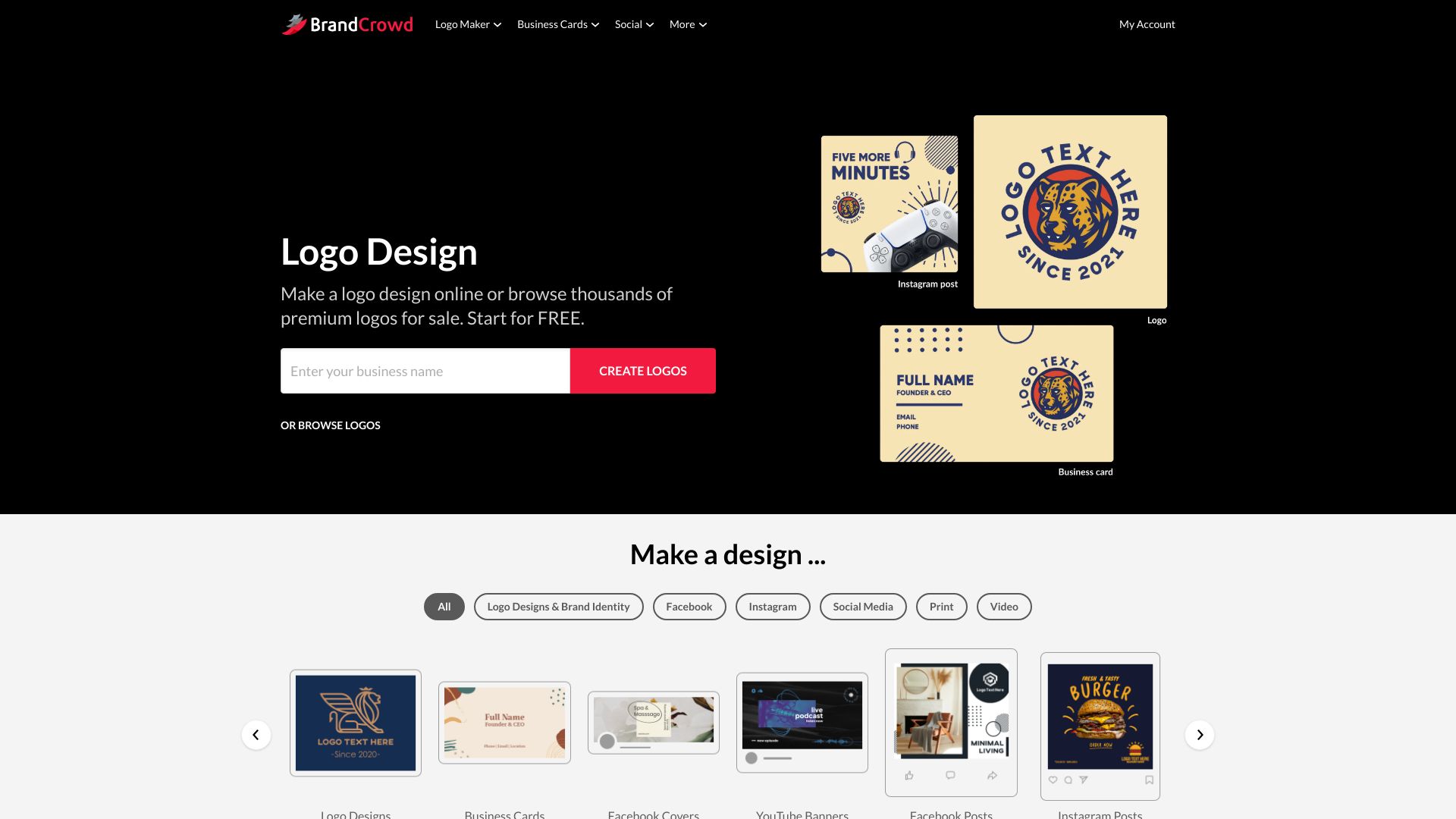 BrandCrowd screenshot