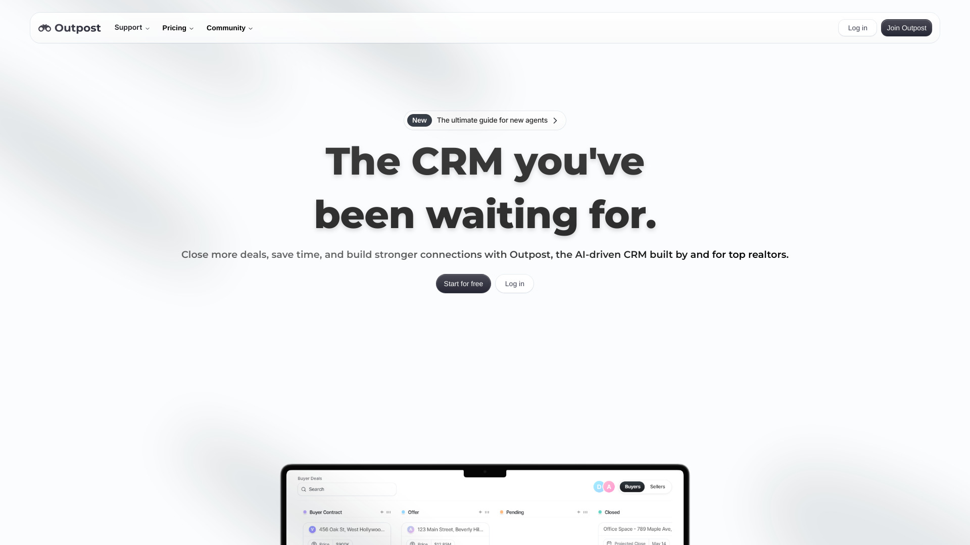 Outpost CRM screenshot