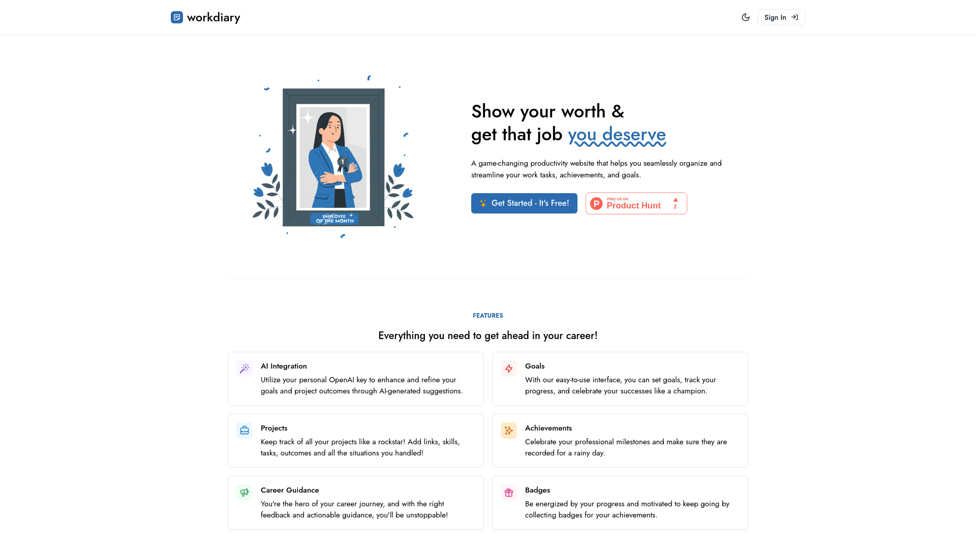 Workdiary screenshot