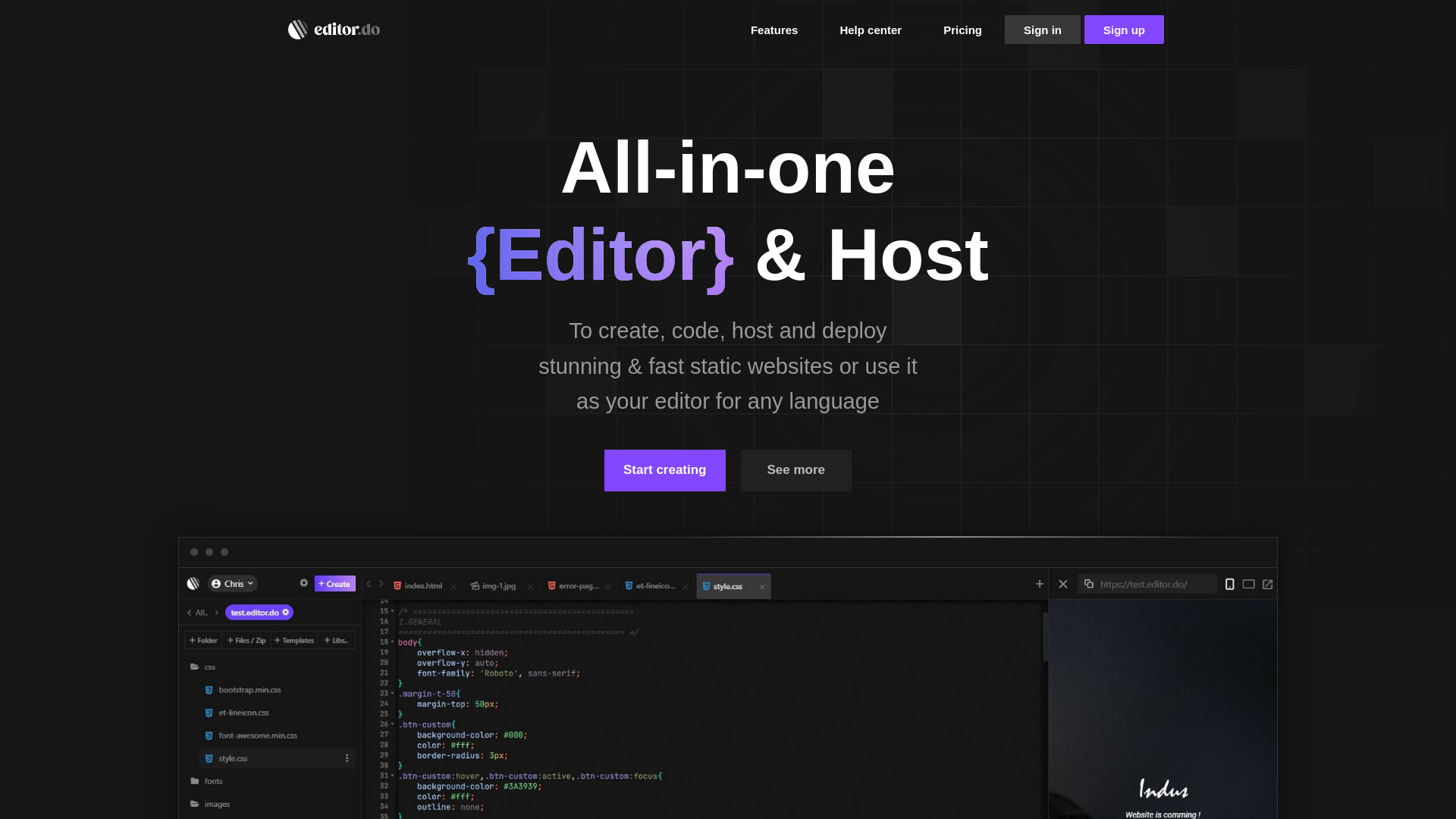 Editor.do screenshot