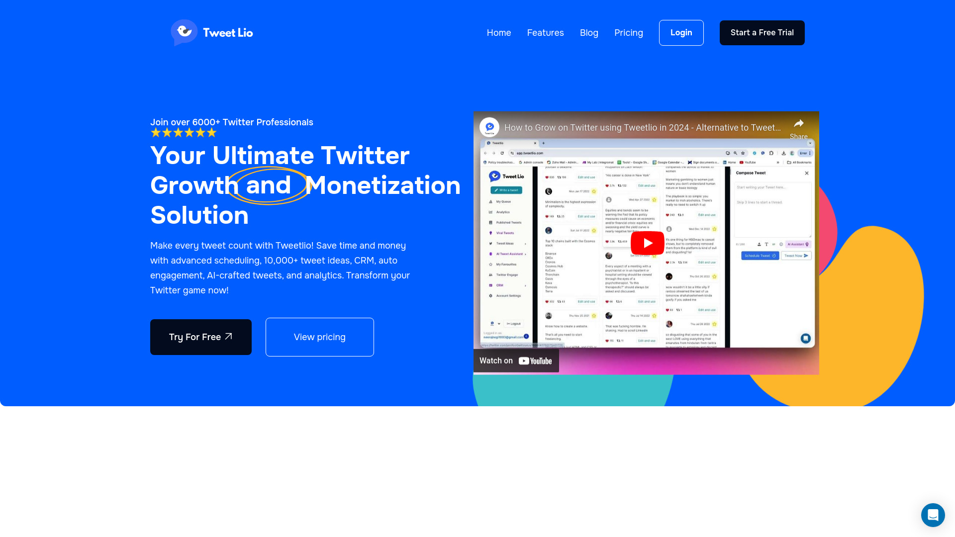 Tweetlio screenshot