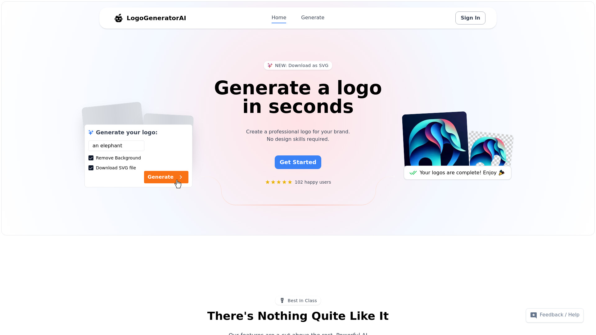 LogoGeneratorAI screenshot