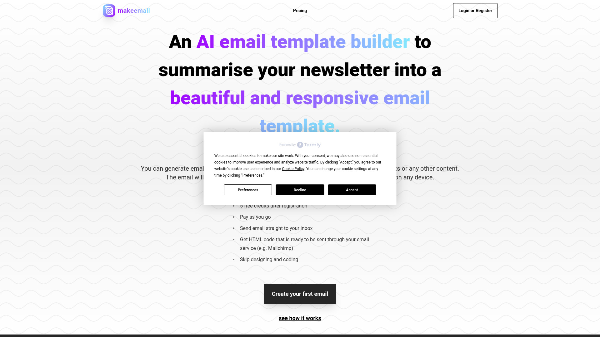 Makeemail screenshot