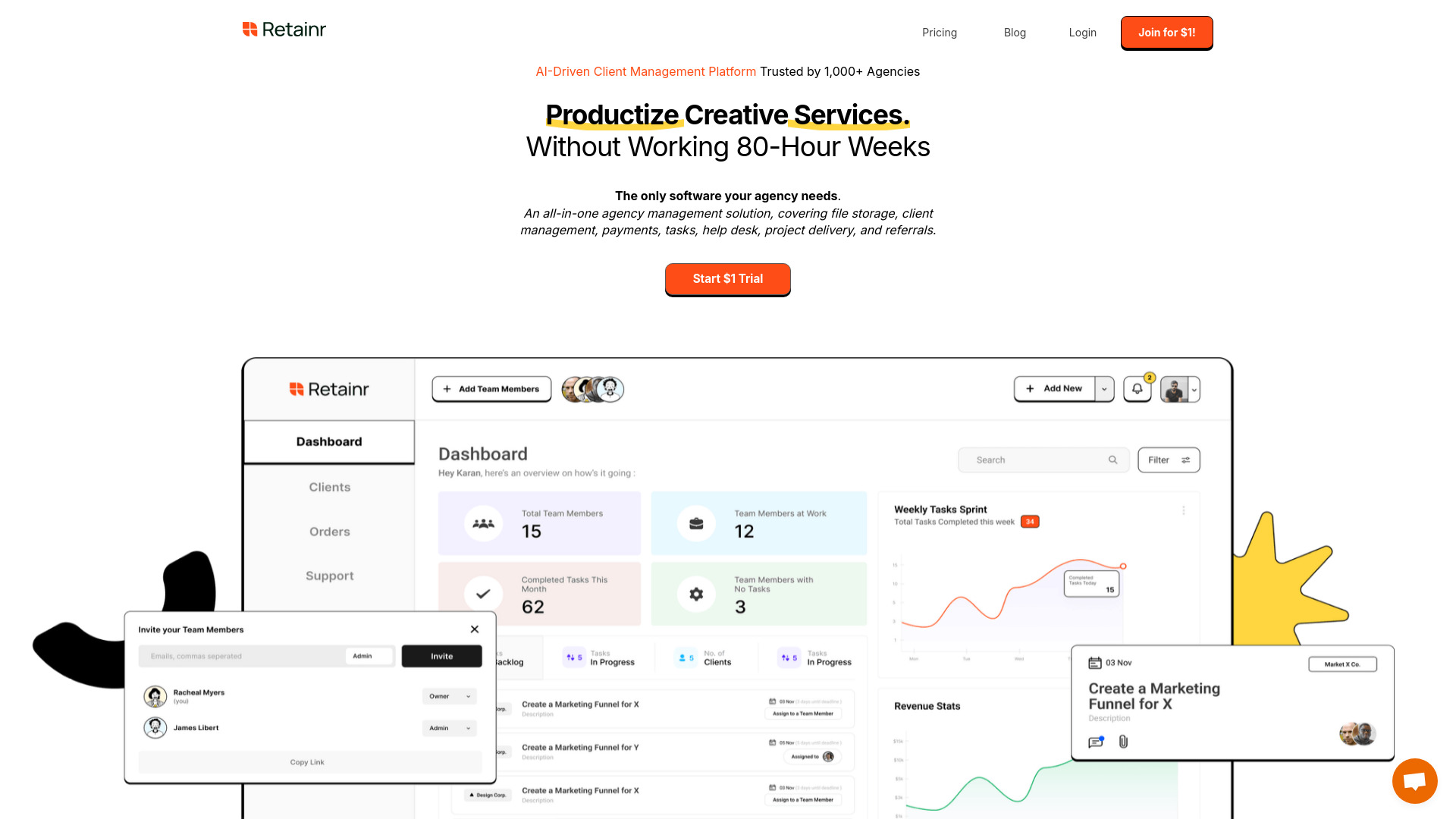 Retainr.io screenshot
