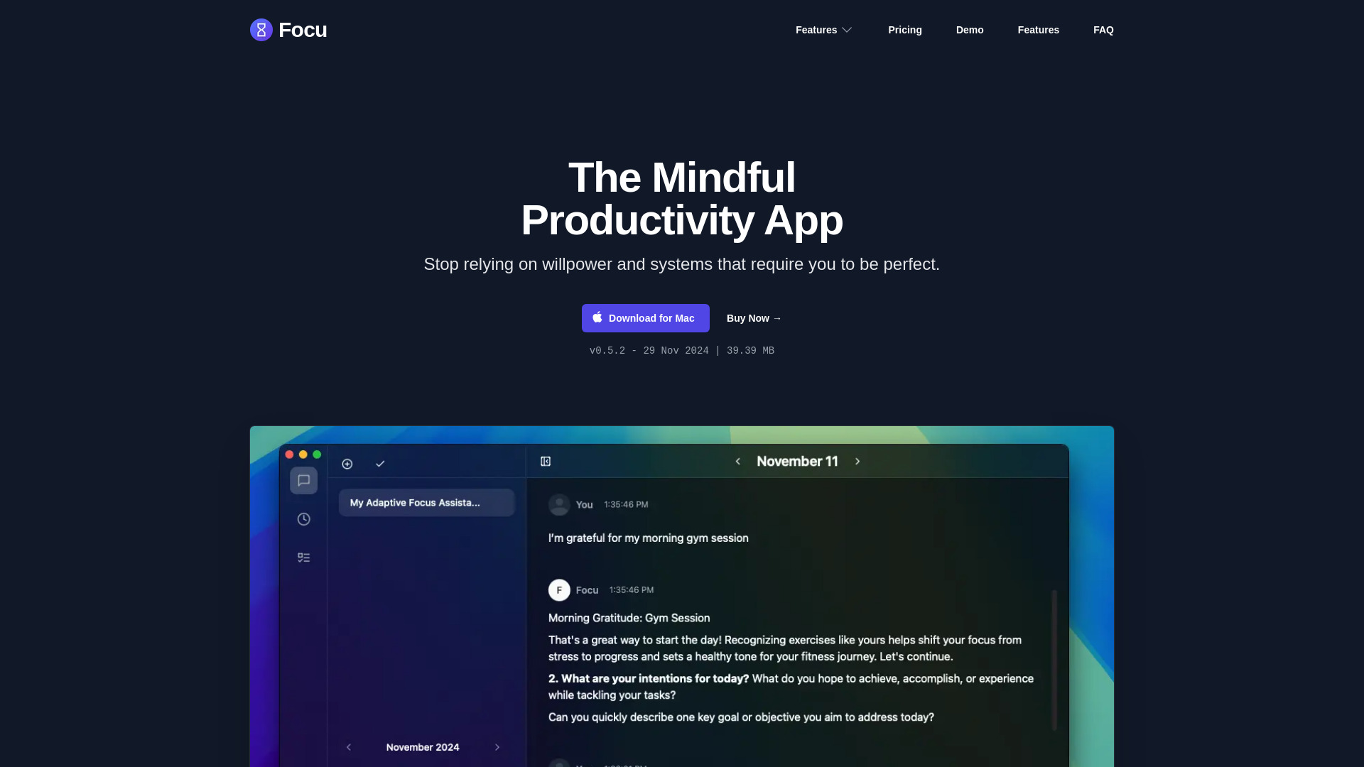Focu App screenshot