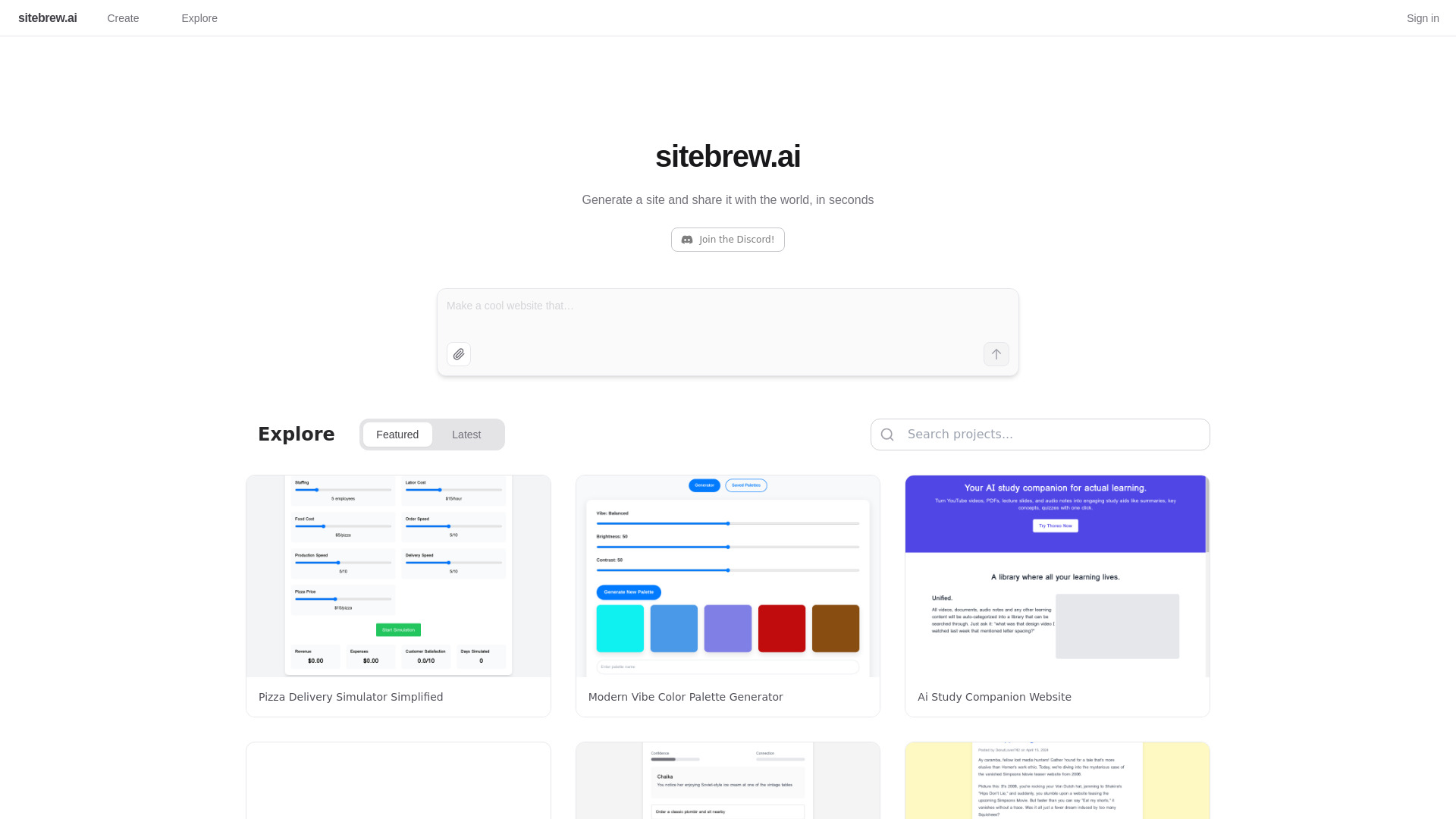Sitebrew AI screenshot