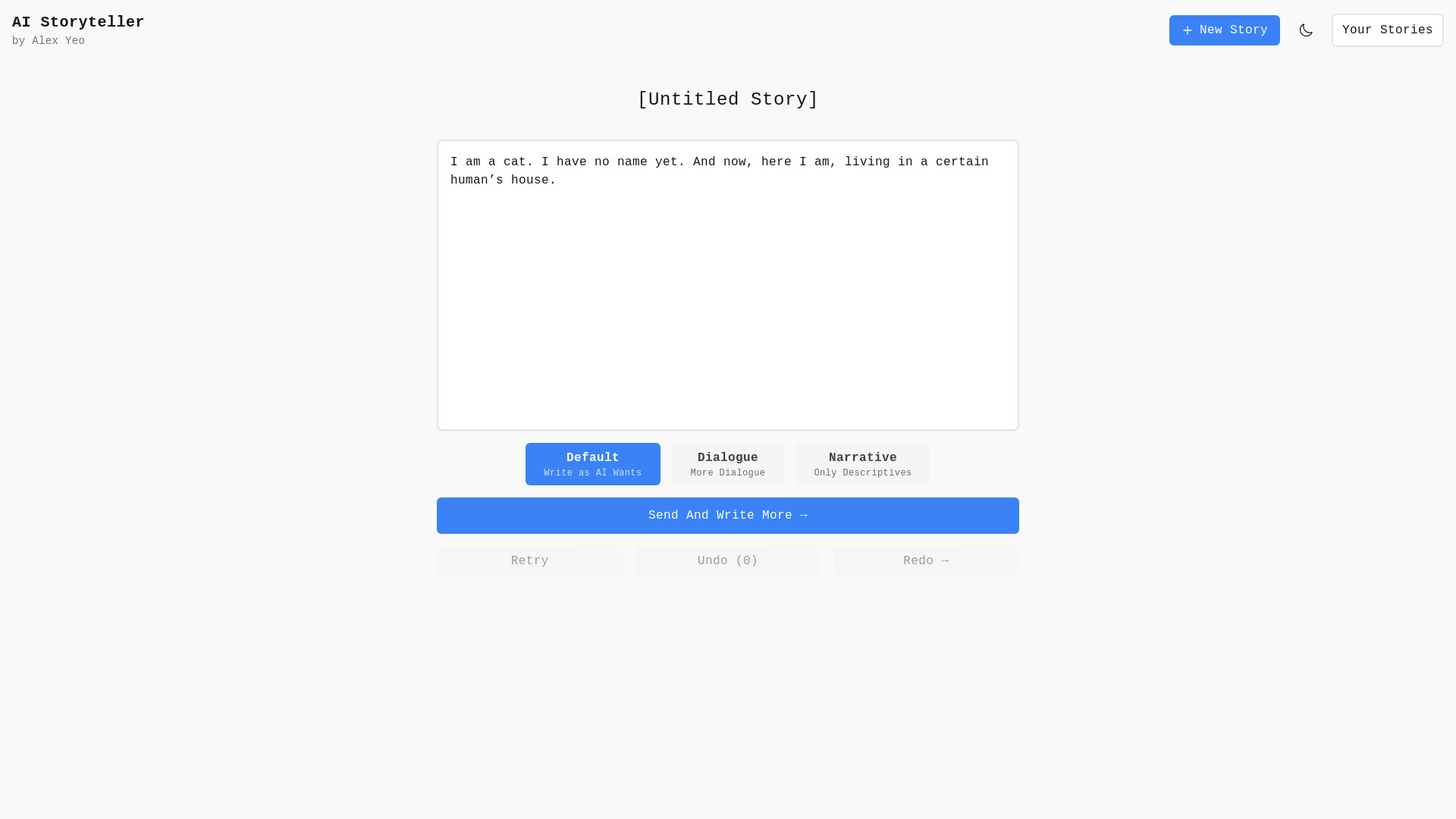 AI Storyteller screenshot