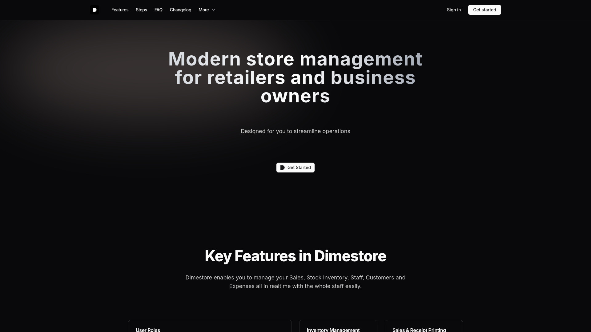 Dimestore screenshot