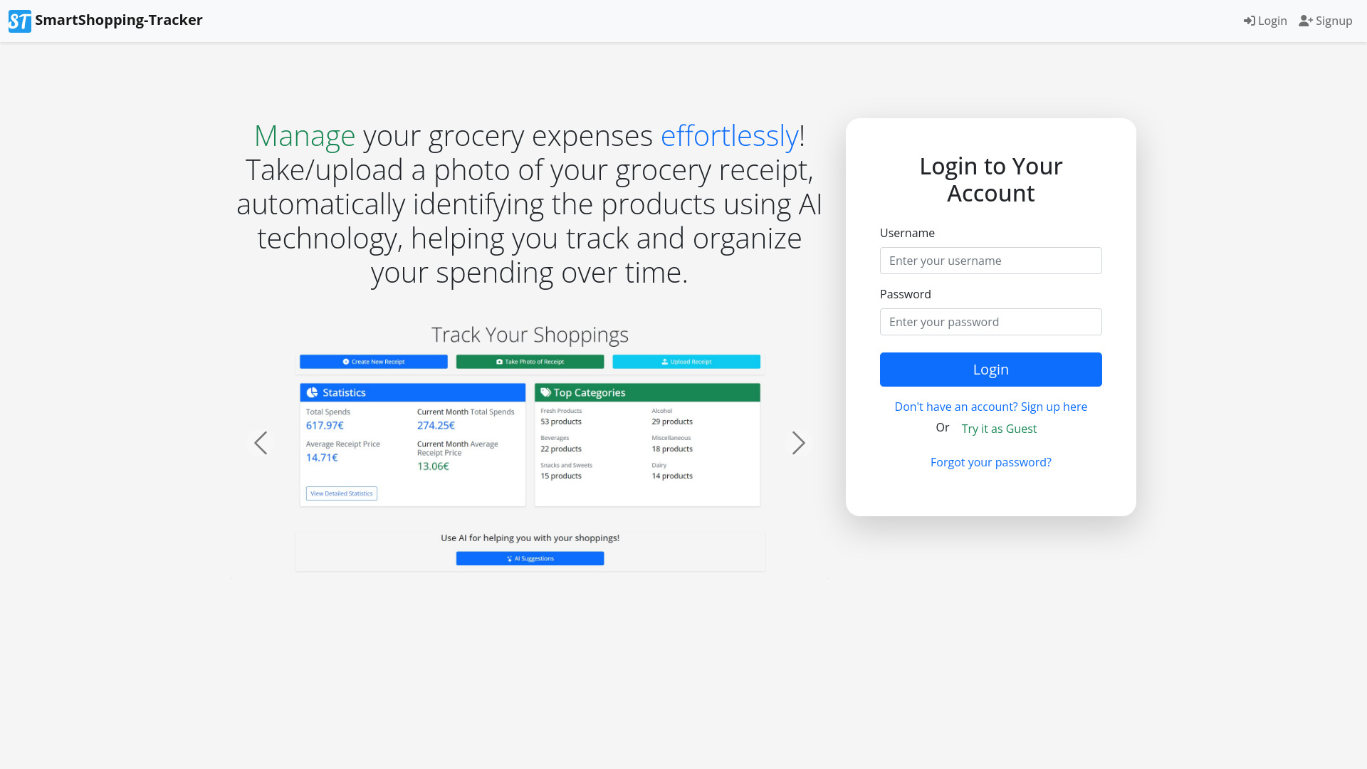 SmartShopping-Tracker screenshot