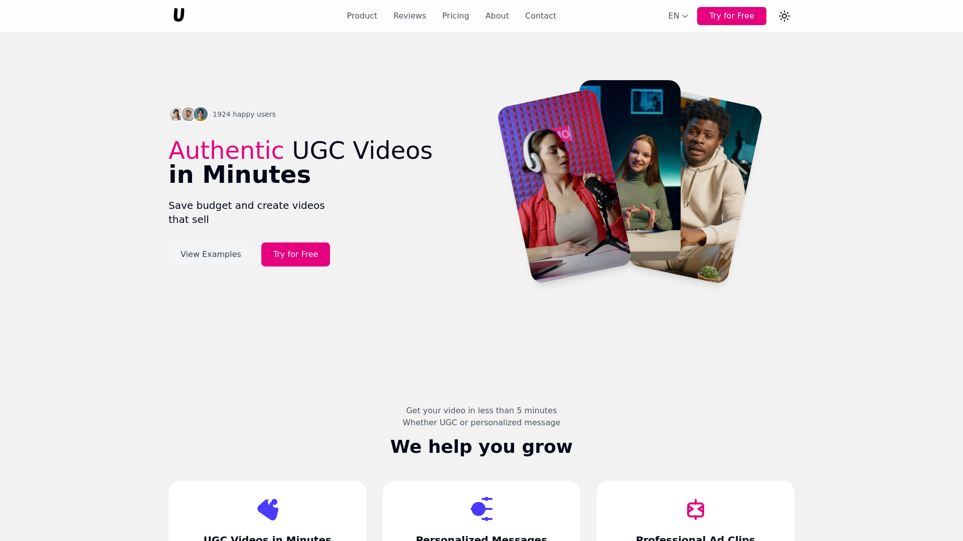 UGC Video Generator screenshot