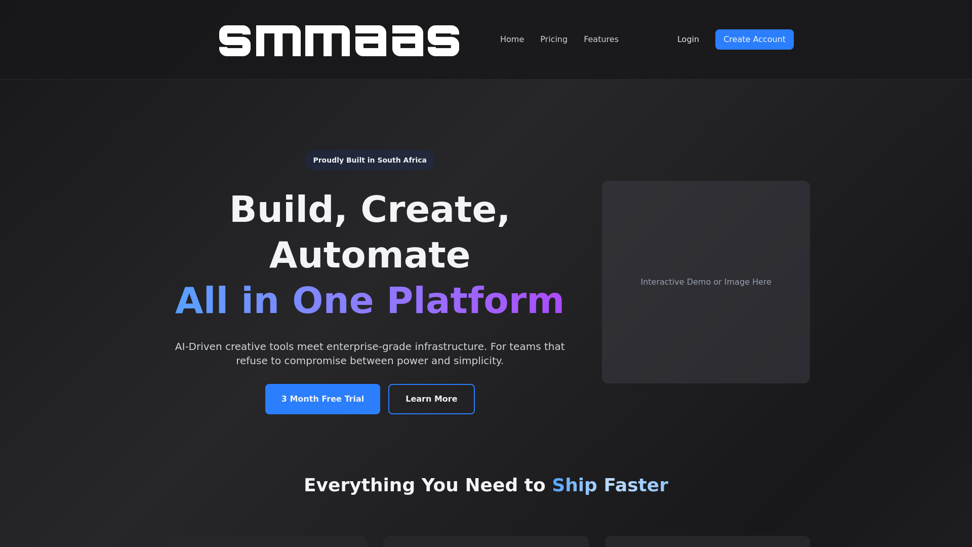 SMAAS Platform screenshot