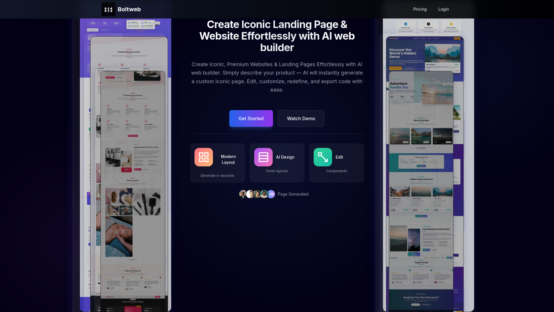 Boltweb screenshot