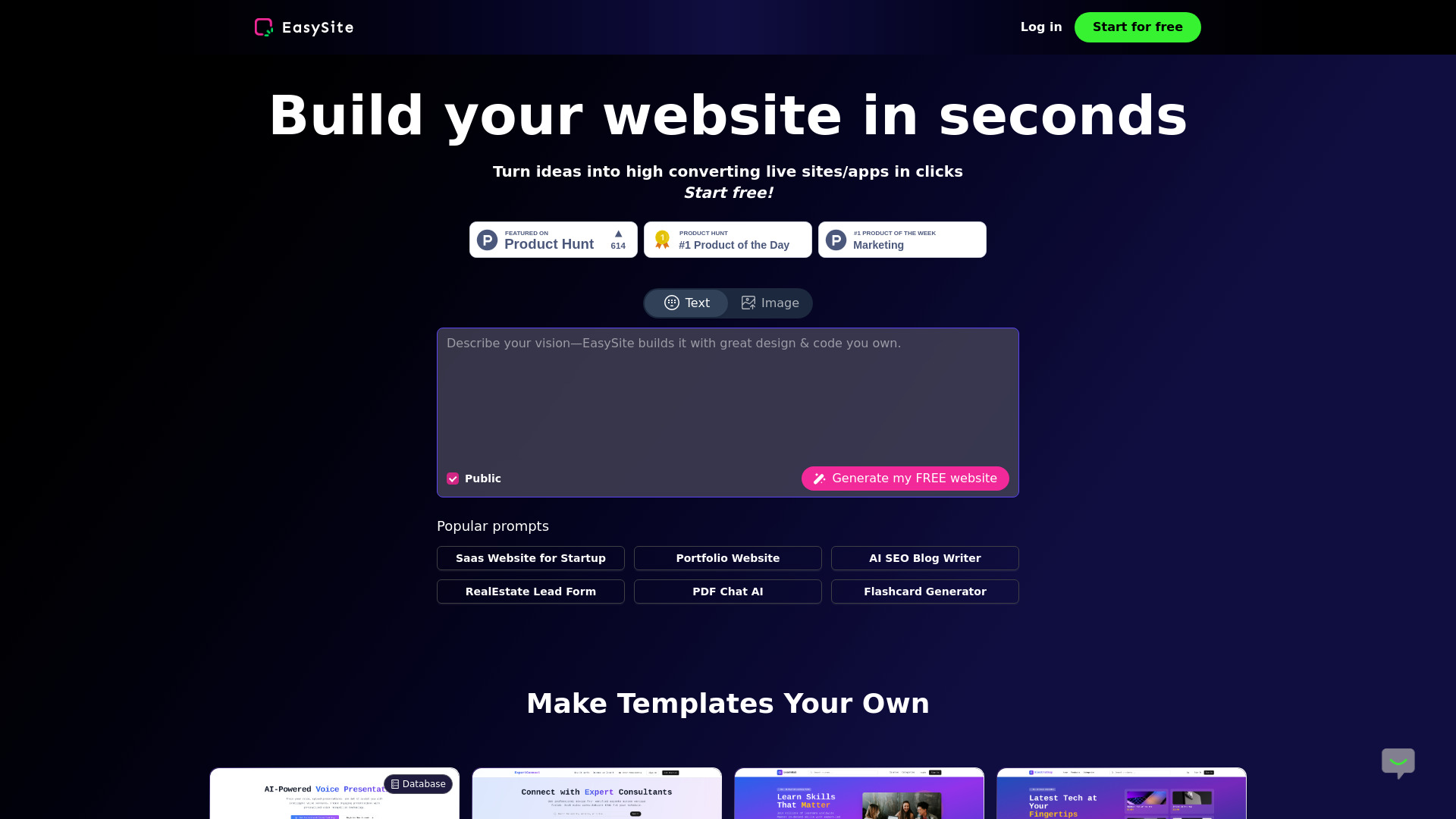 EasySite screenshot