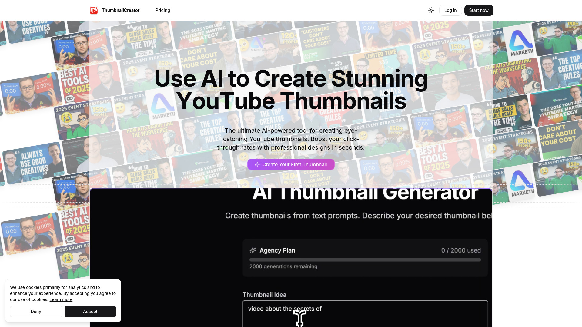 ThumbnailCreator.com screenshot