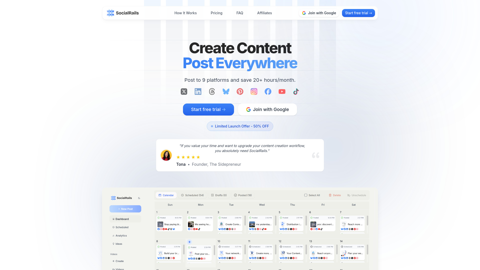 SocialRails screenshot