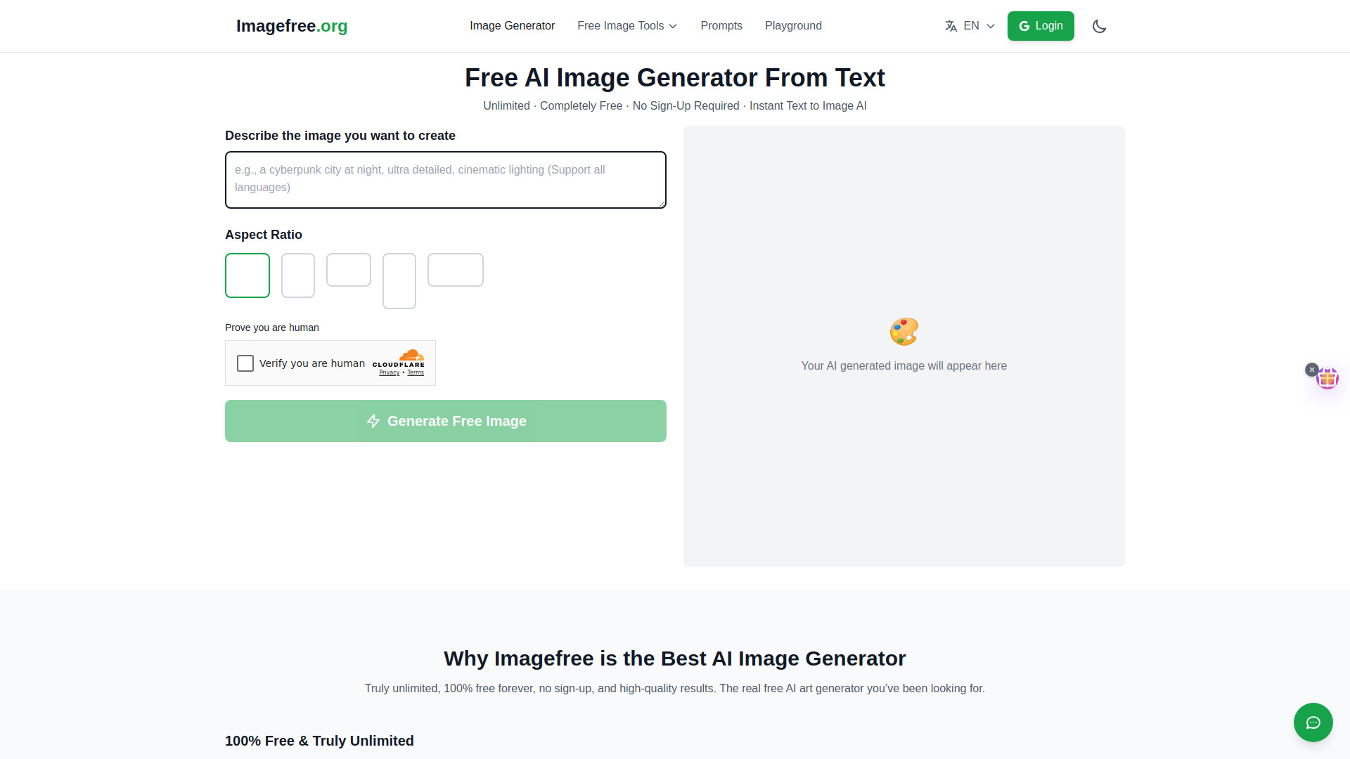 Free AI Image Generator screenshot