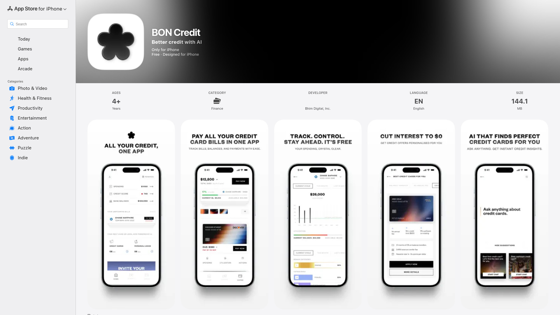 BON Credit App screenshot