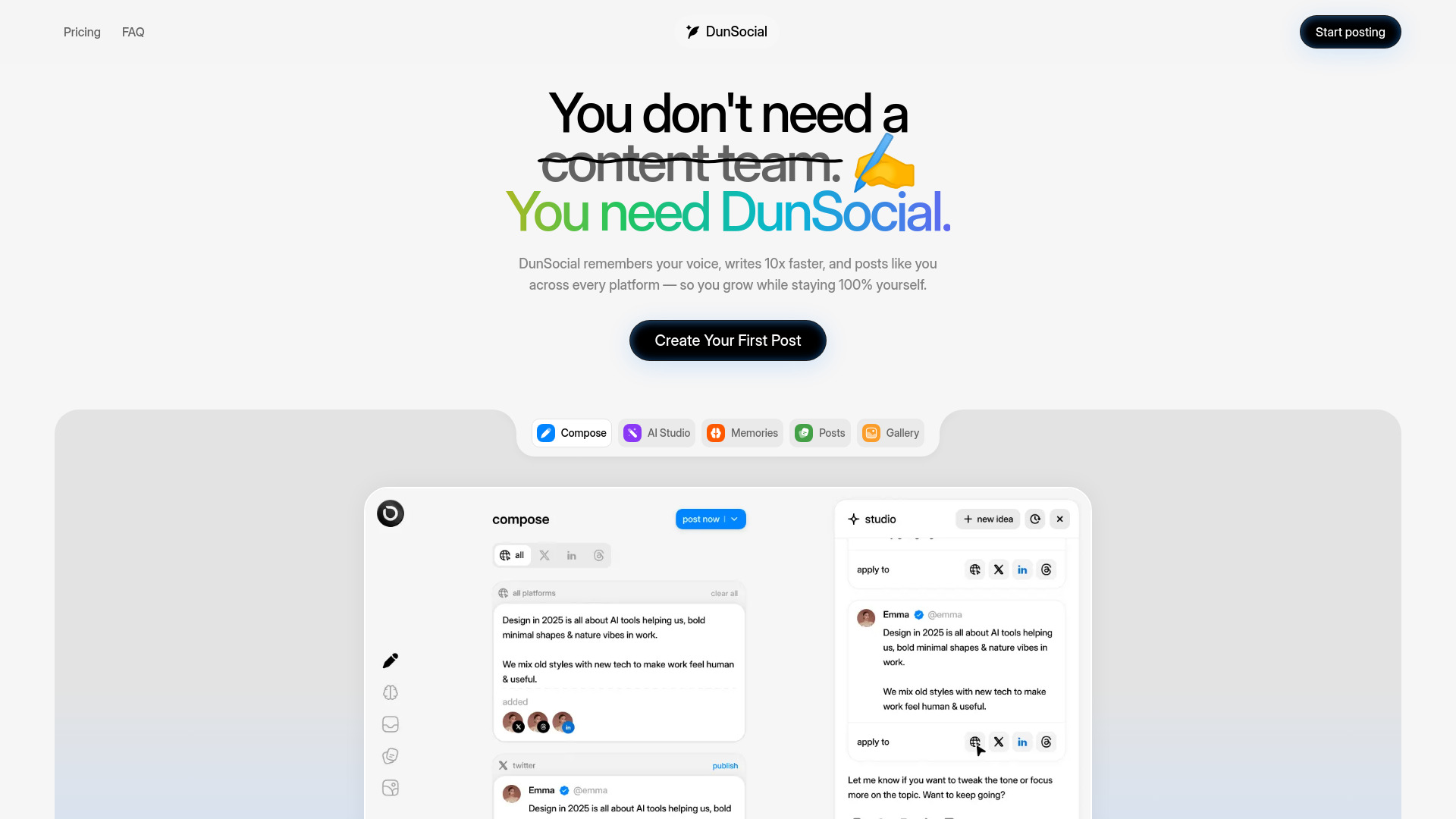 DunSocial screenshot