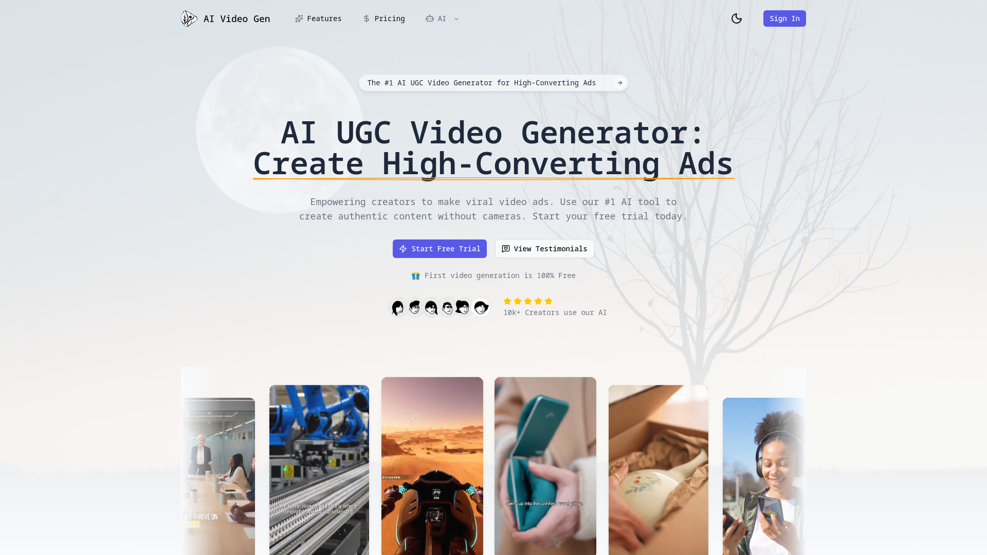 AI UGC Video Generator screenshot
