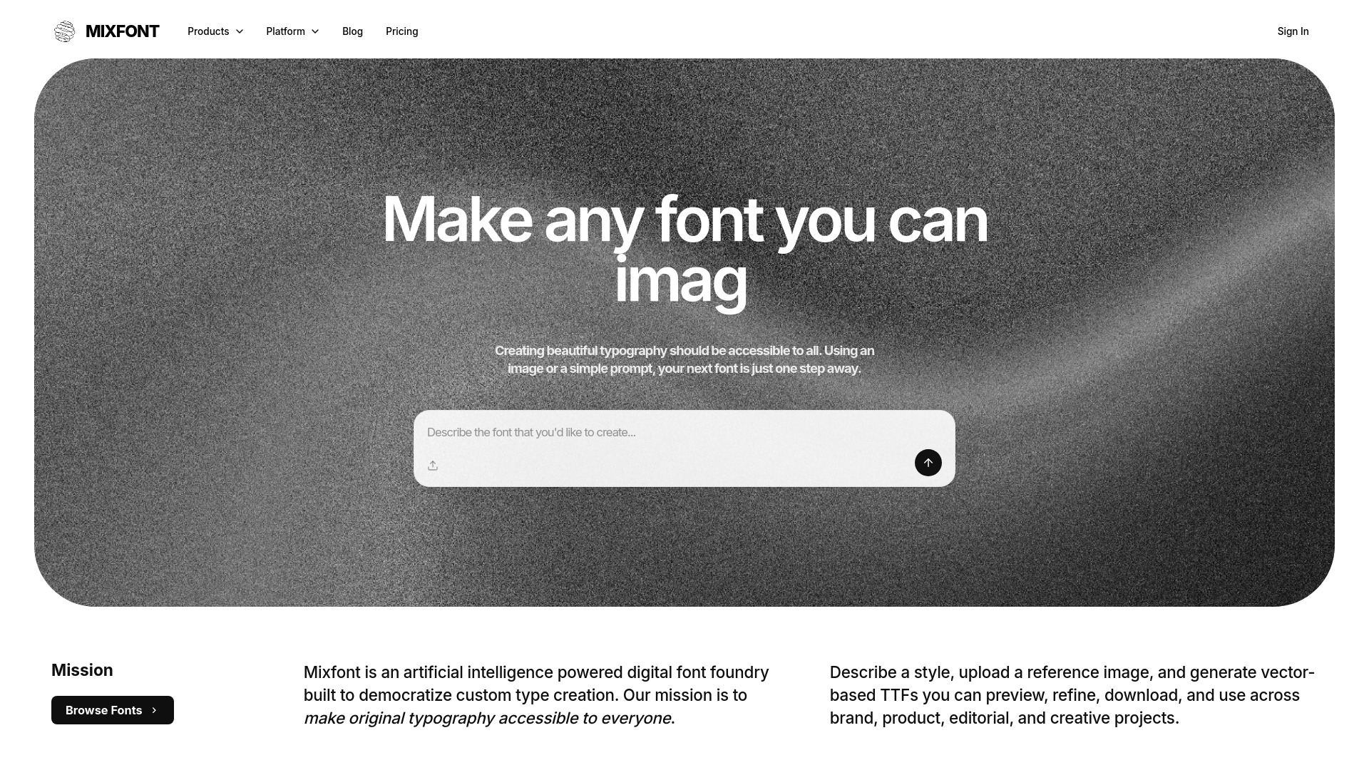 Mixfont screenshot