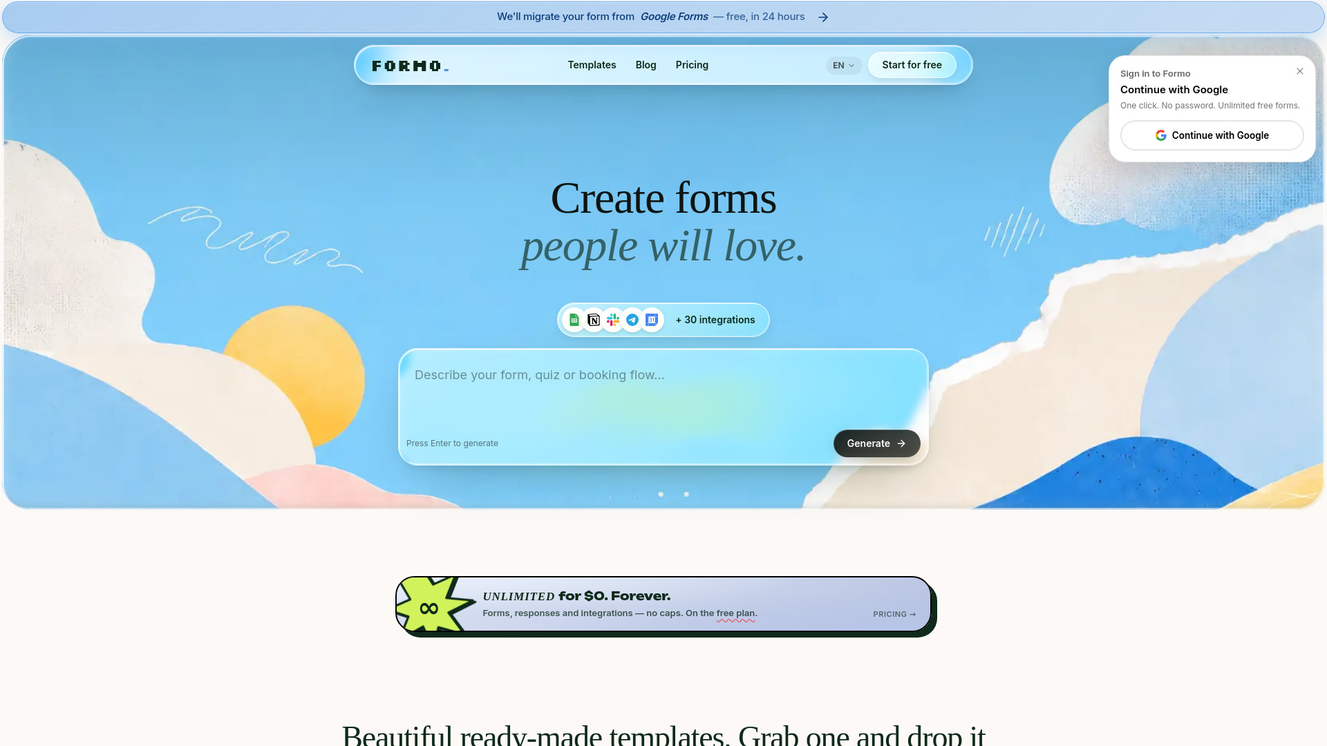 Formo screenshot