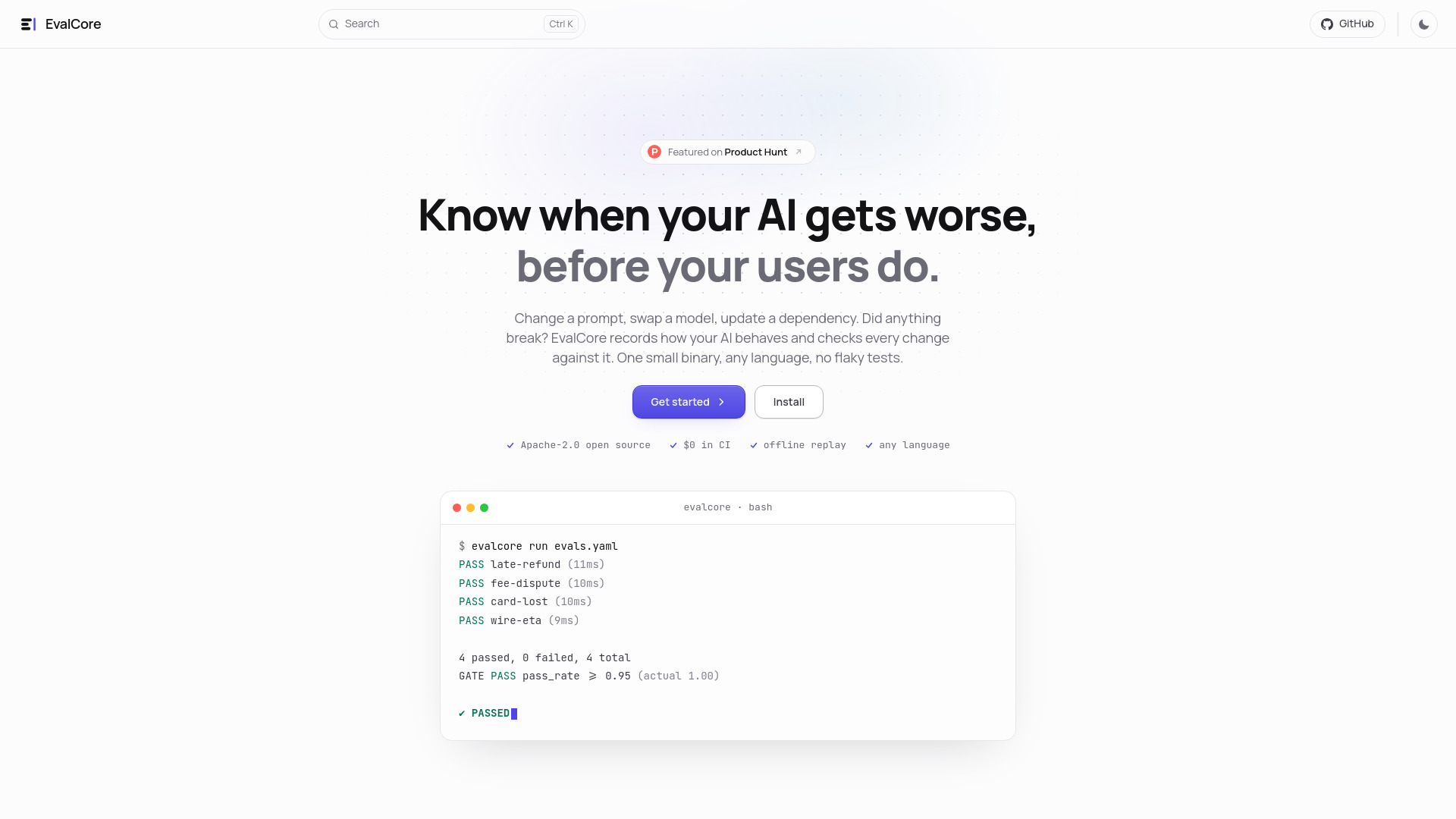 EvalCore screenshot