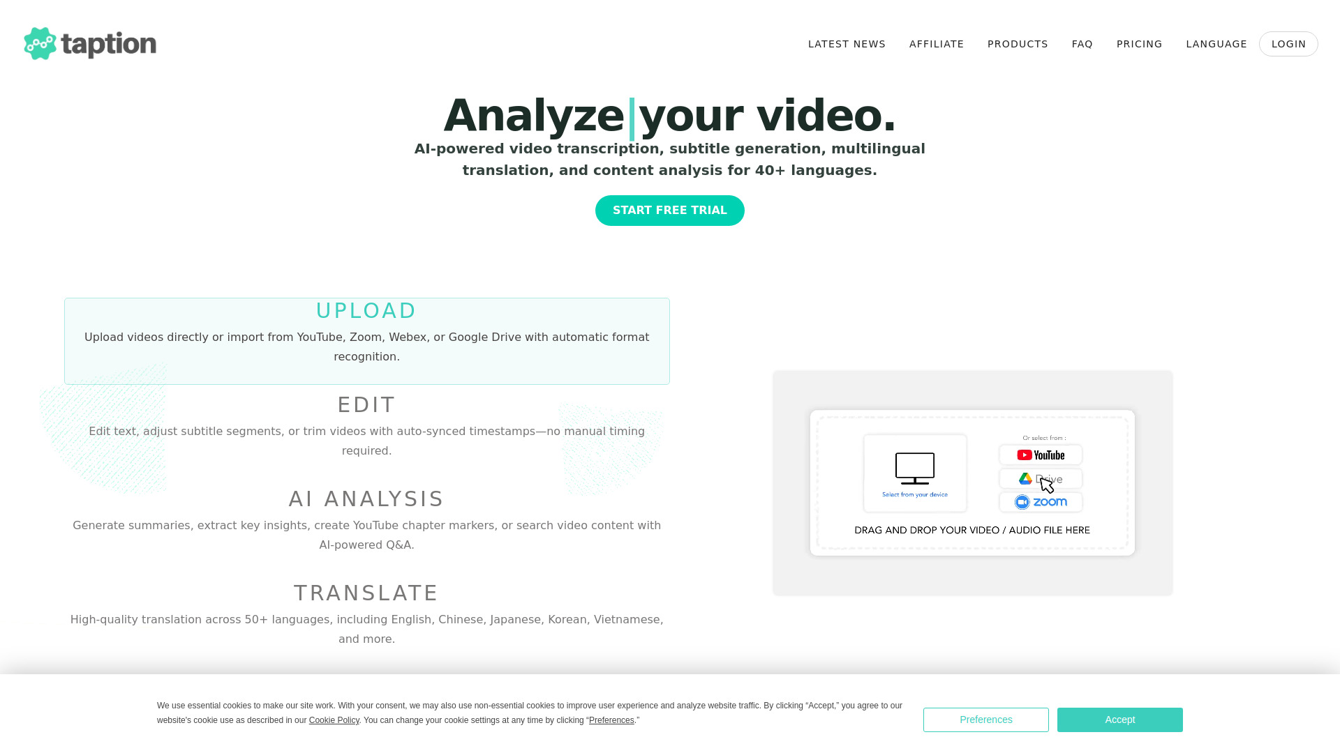 Taption screenshot