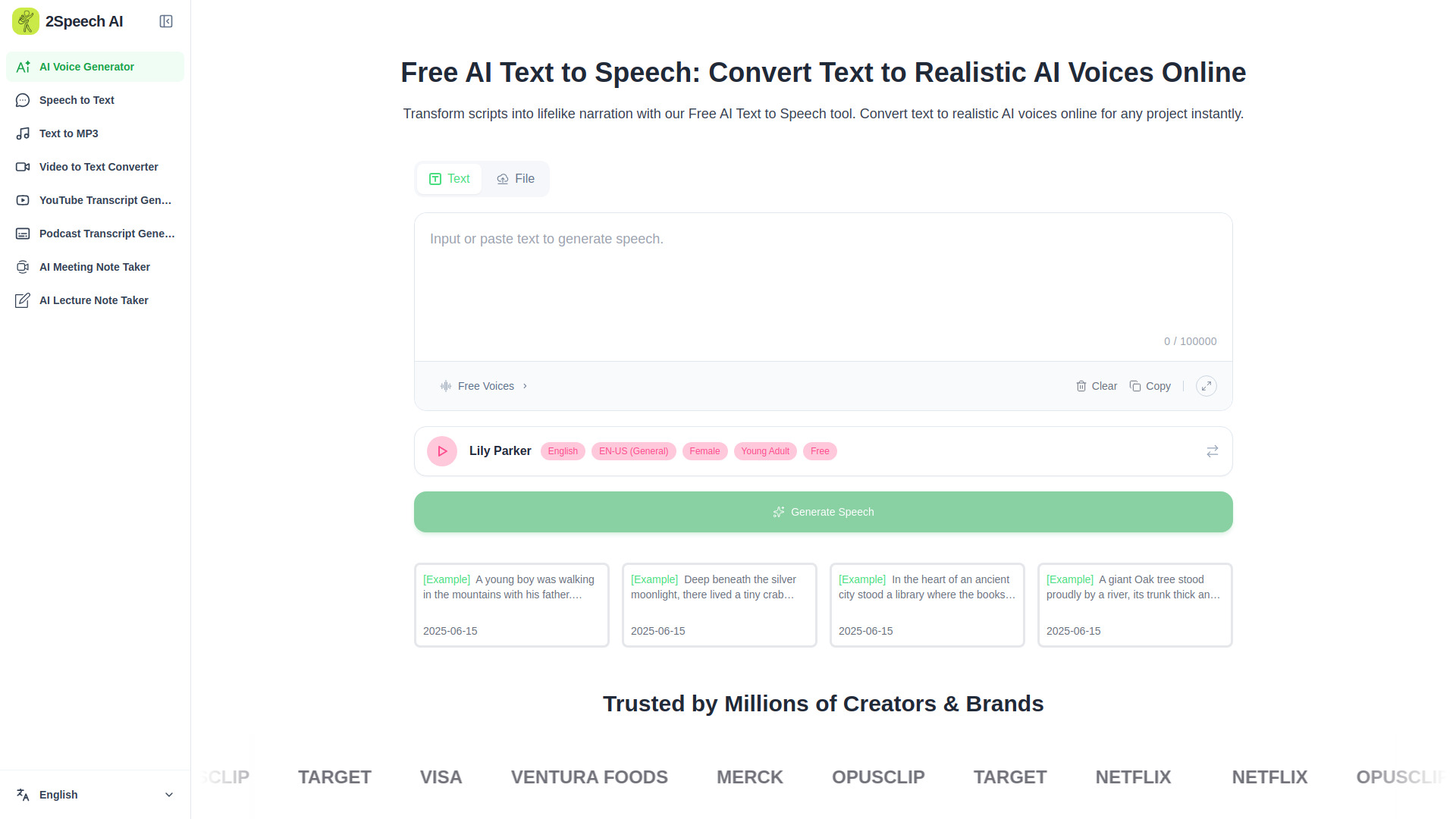 2Speech AI screenshot