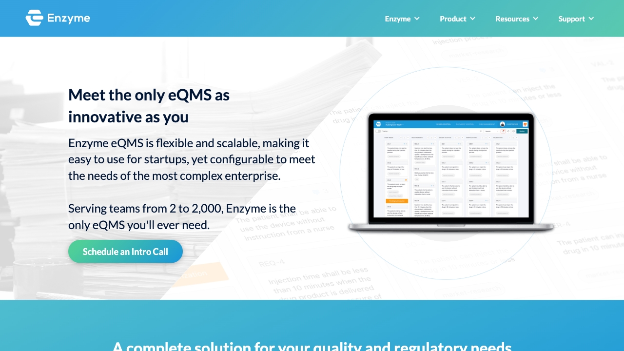 Enzyme QMS screenshot